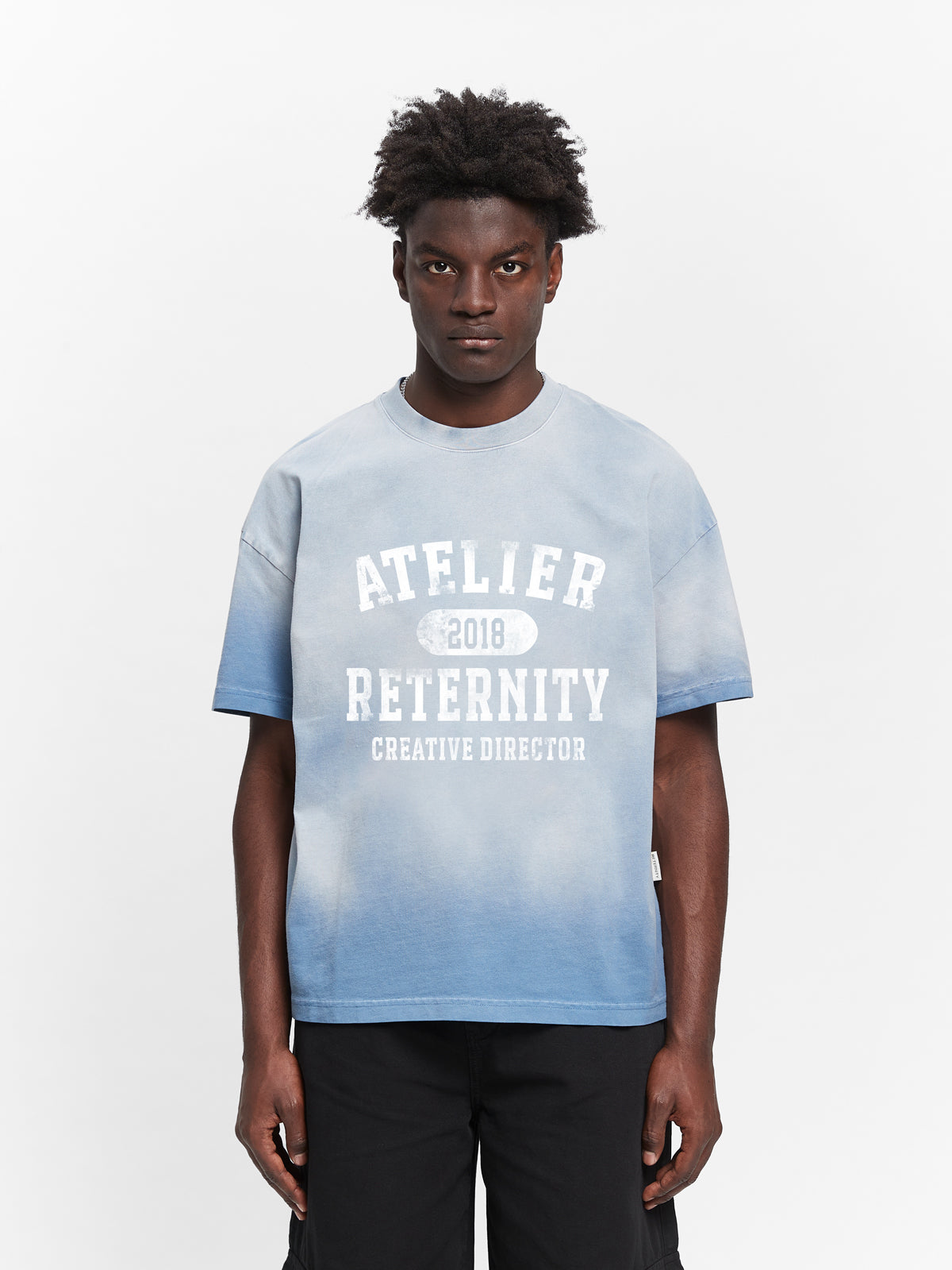 ATELIER EMBLEM T-SHIRT - HEAVY BLEACHED BLUE