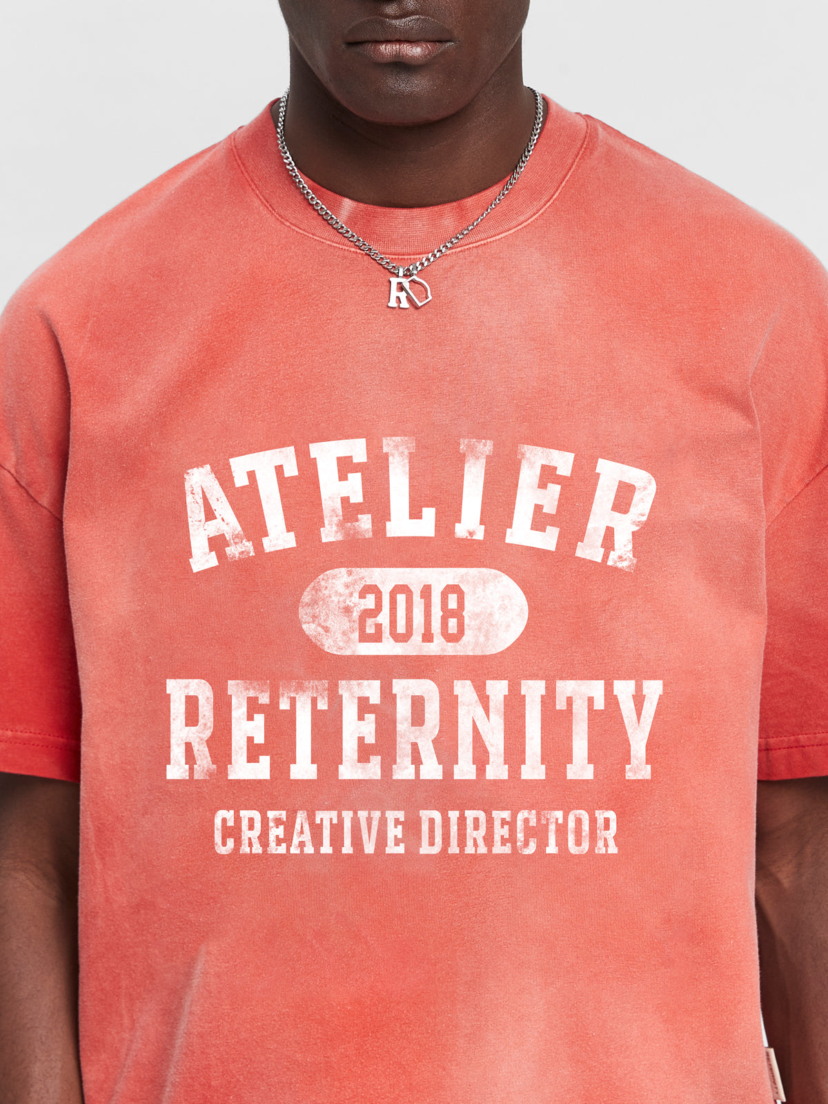 ATELIER EMBLEM T-SHIRT - HEAVY BLEACHED RED