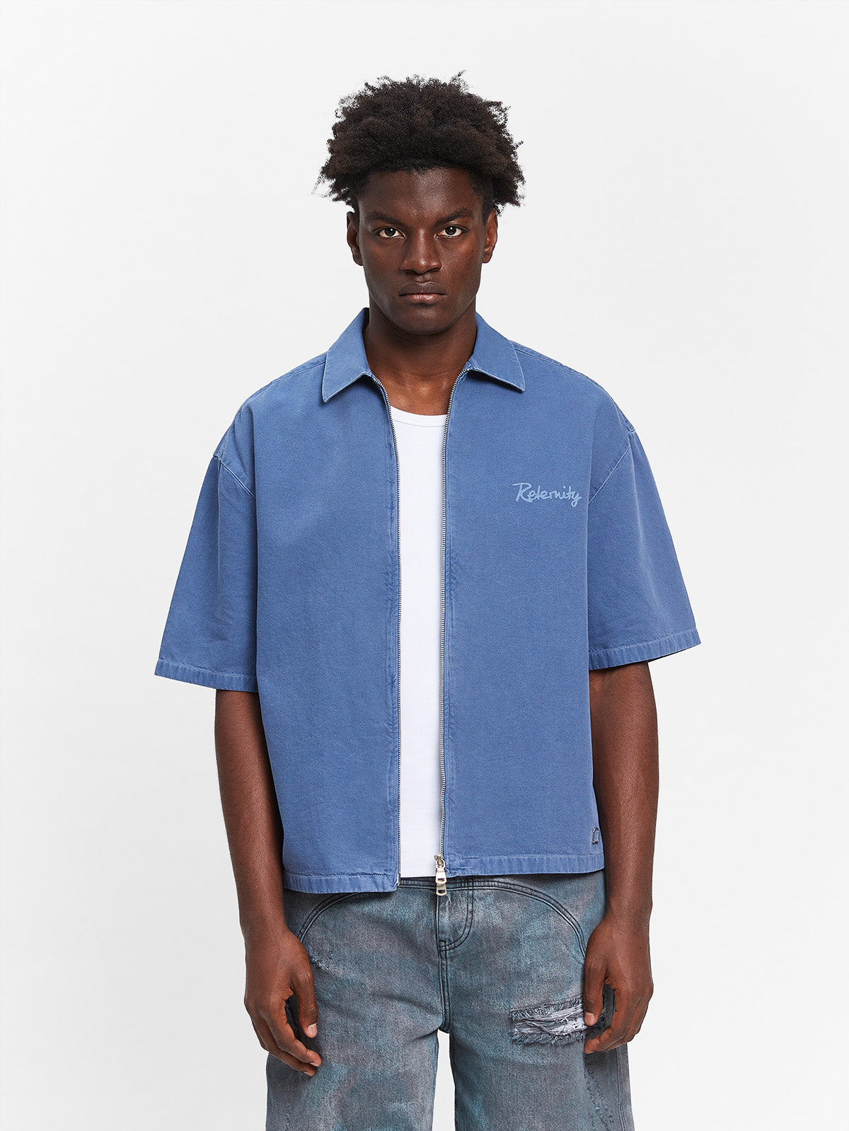LUMÉVO CANVAS ZIP-SHIRT - BLUE