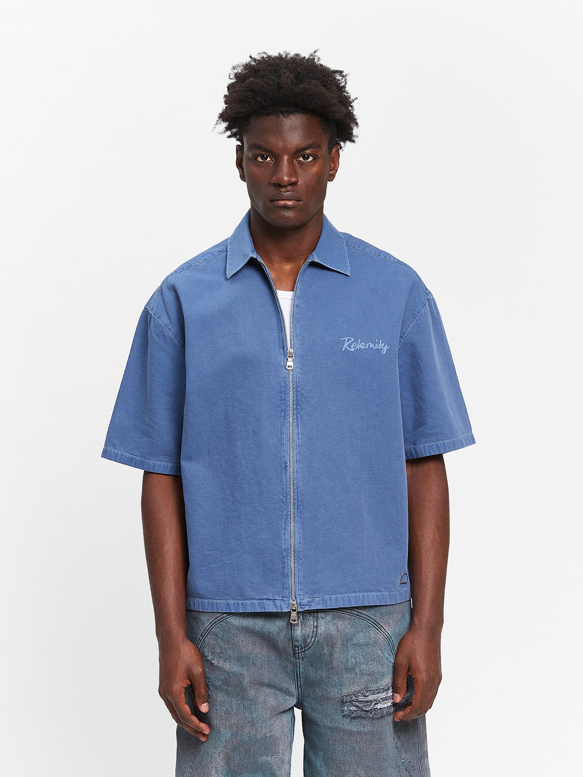 LUMÉVO CANVAS ZIP-SHIRT - BLUE