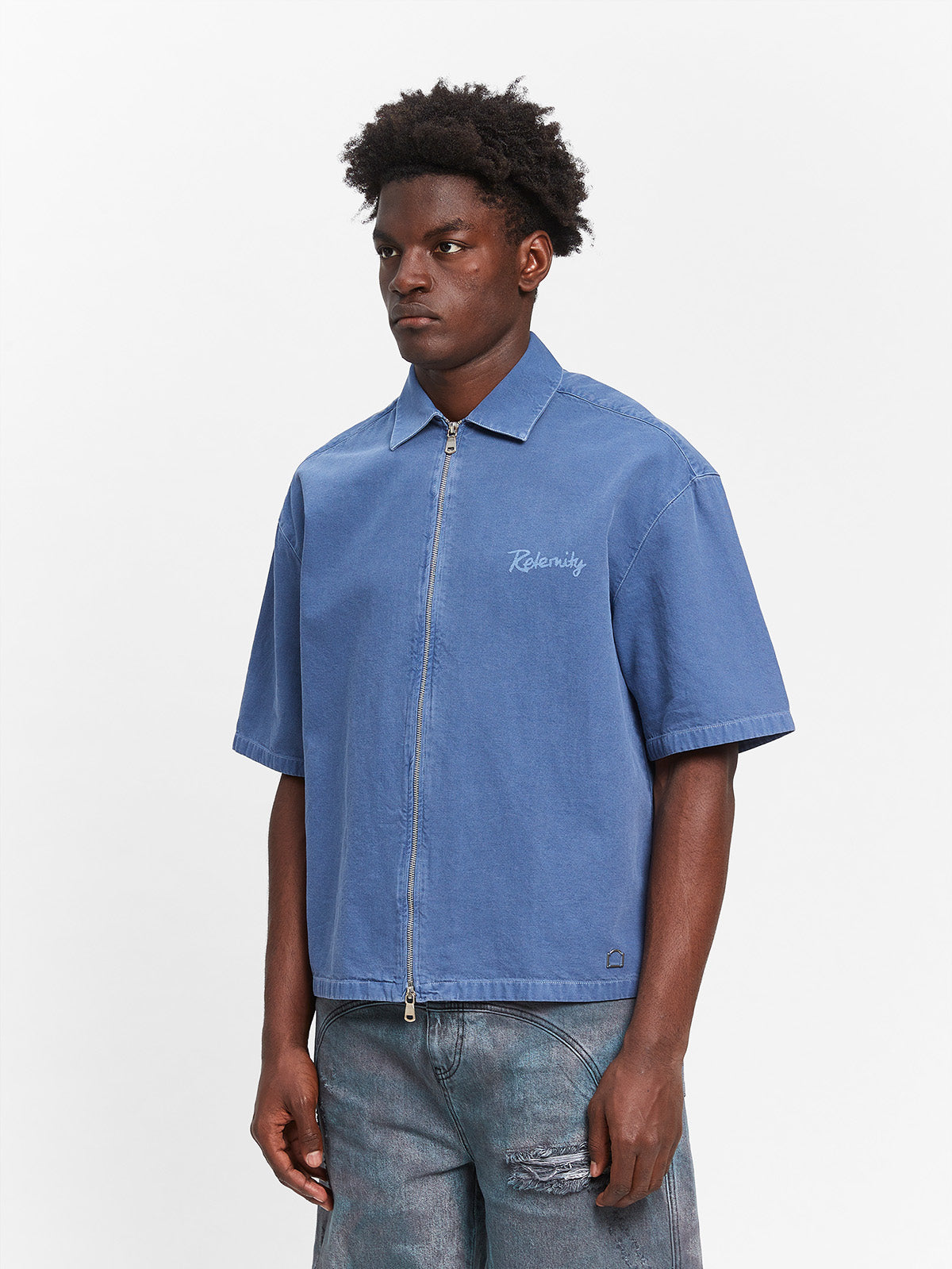 LUMÉVO CANVAS ZIP-SHIRT - BLUE