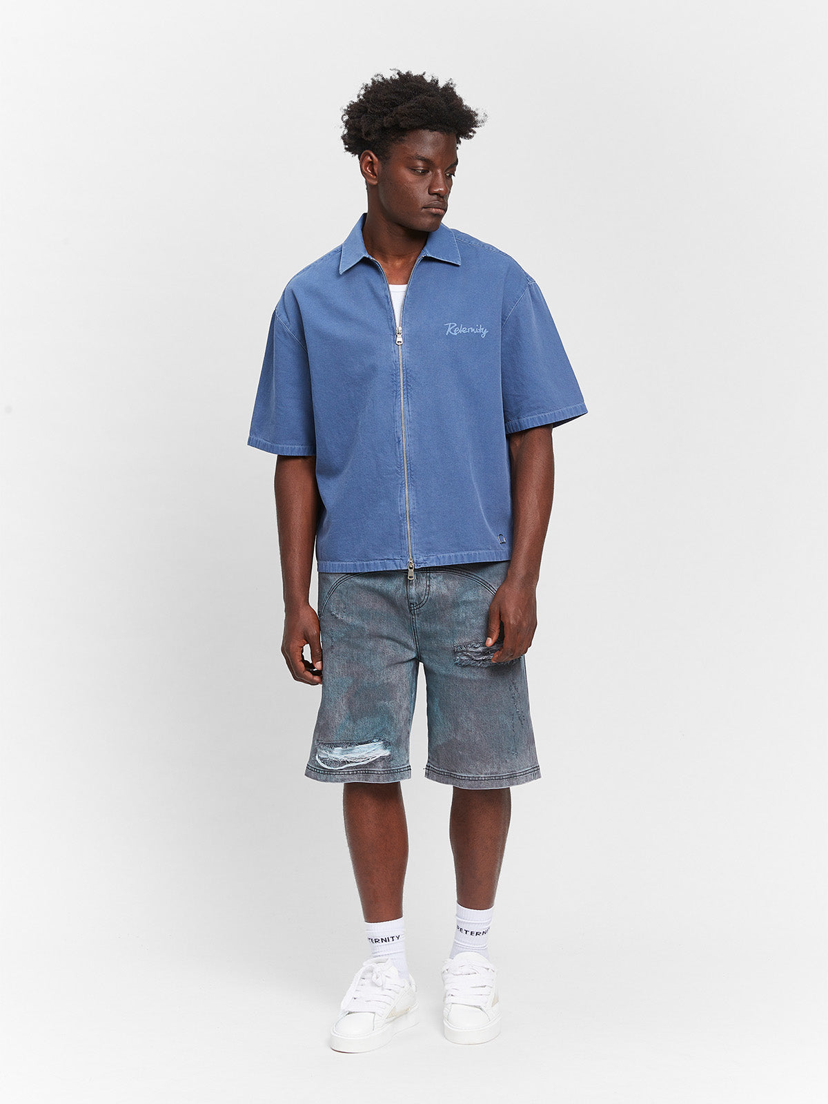 LUMÉVO CANVAS ZIP-SHIRT - BLUE