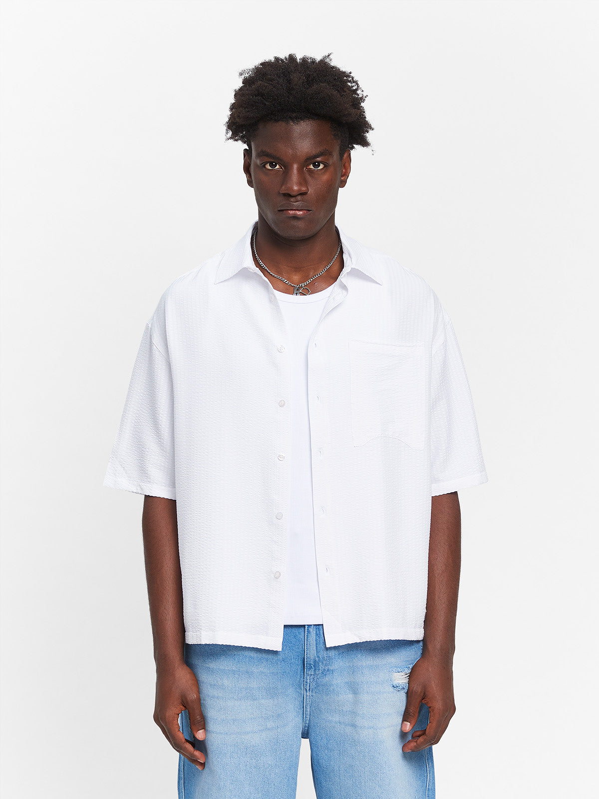 ÉCLUX BUTTON SHIRT - WHITE