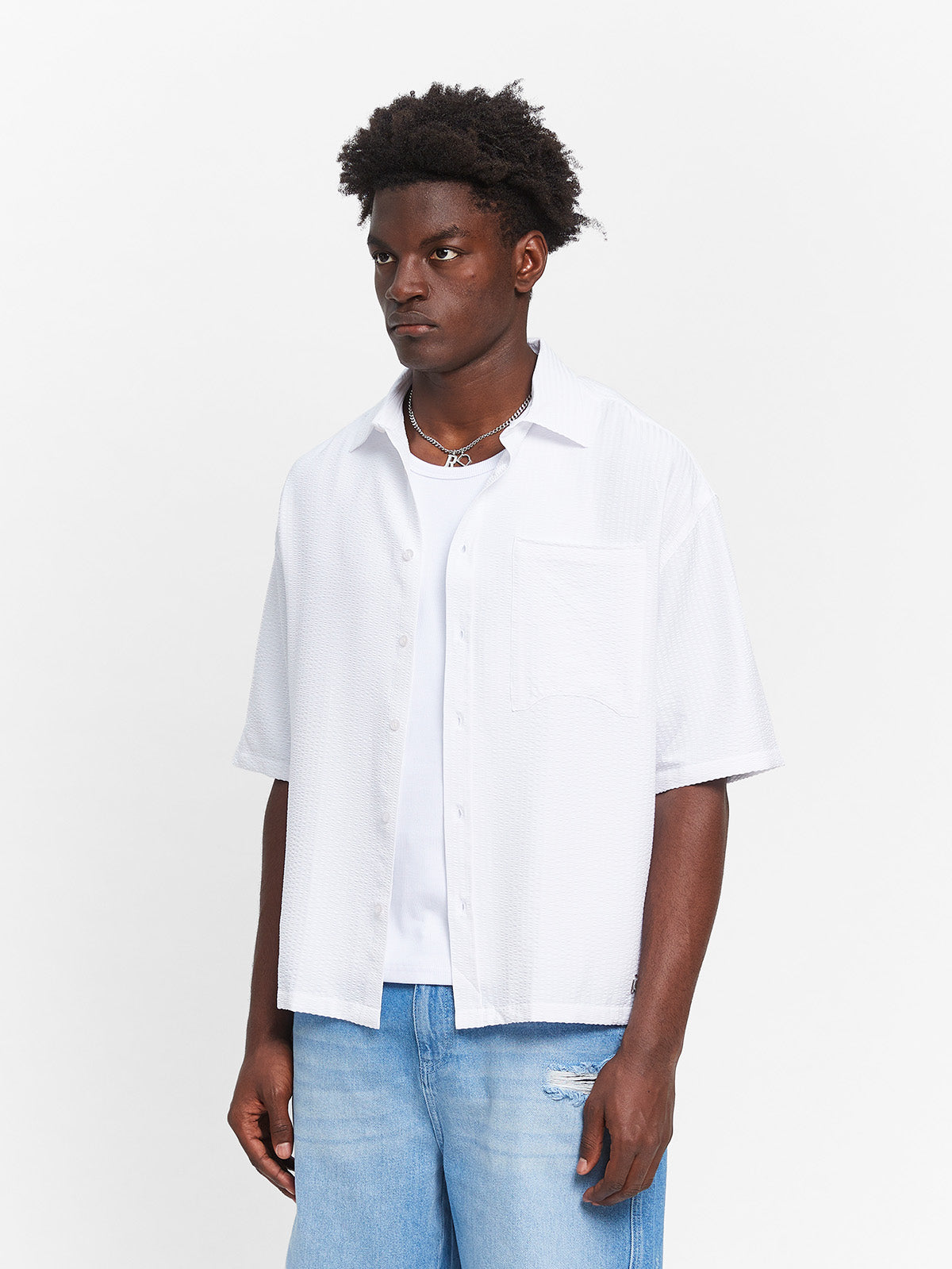 ÉCLUX BUTTON SHIRT - WHITE
