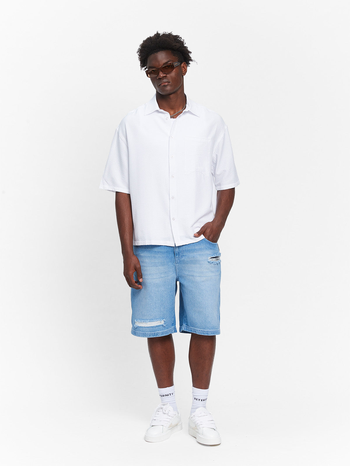 ÉCLUX BUTTON SHIRT - WHITE