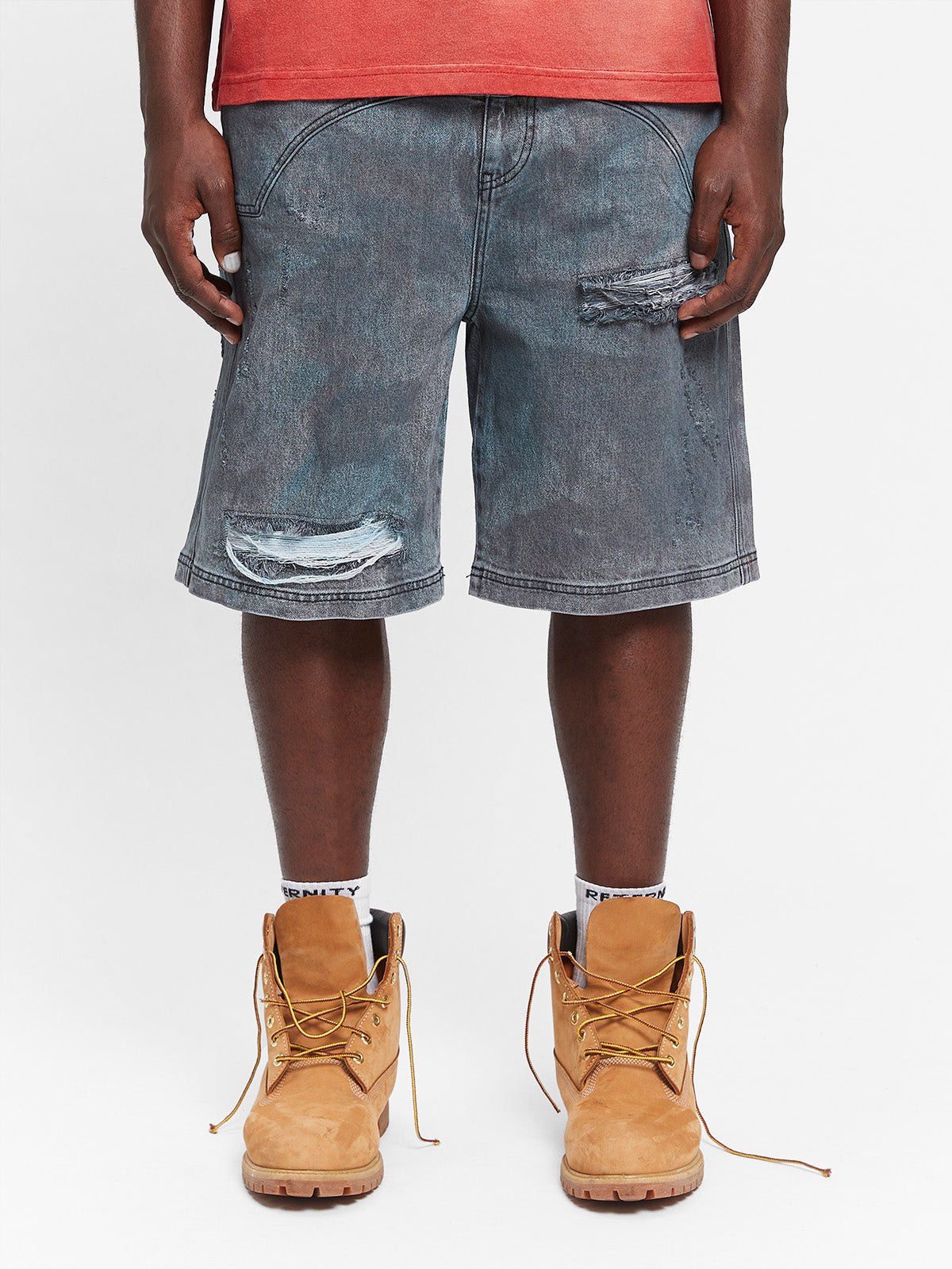 PAINTED ARTISAN SHORTS - WASHED GREY