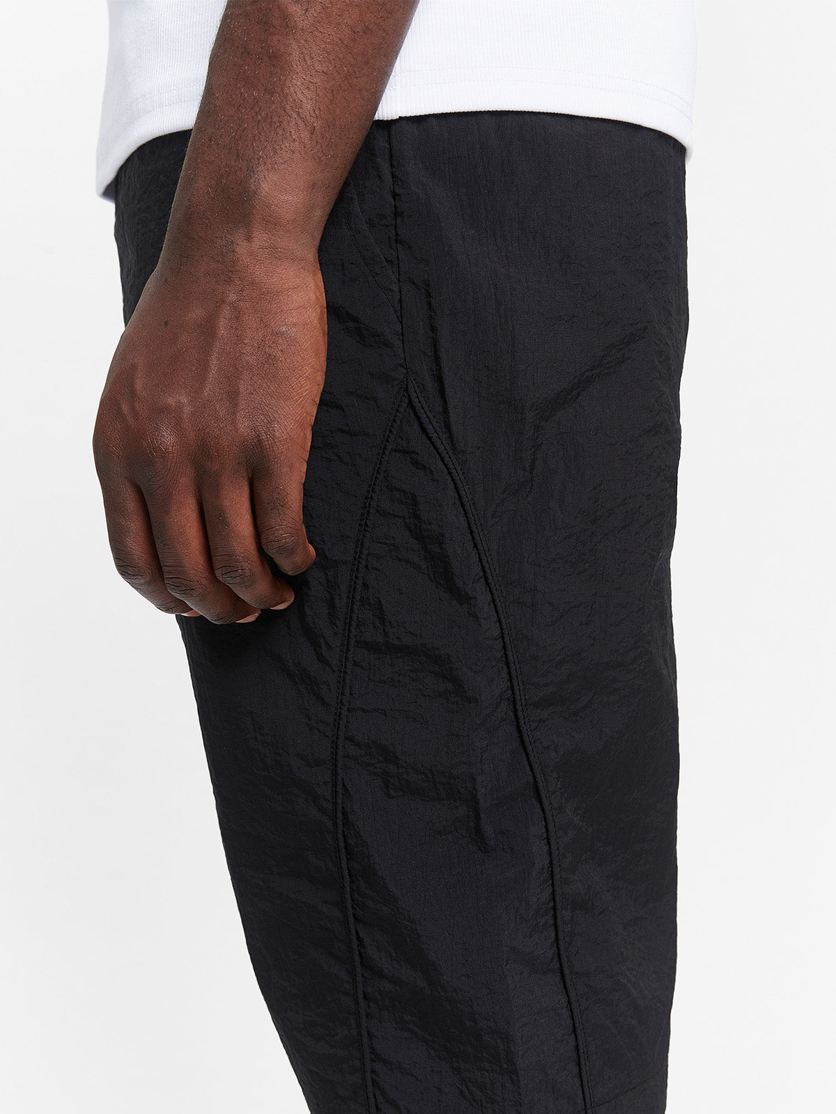 BAGGY TRACK SHORTS - BLACK