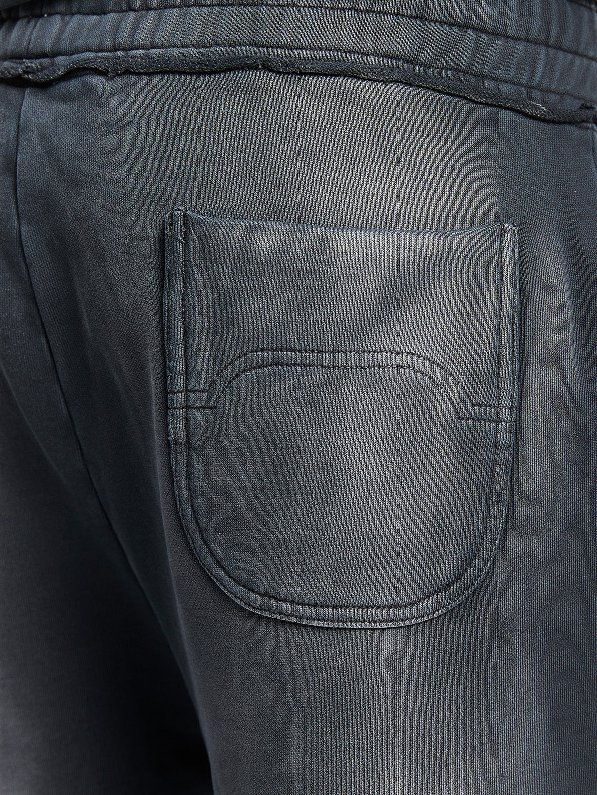 UNFINISHED COTTON SHORTS - WASHED BLACK