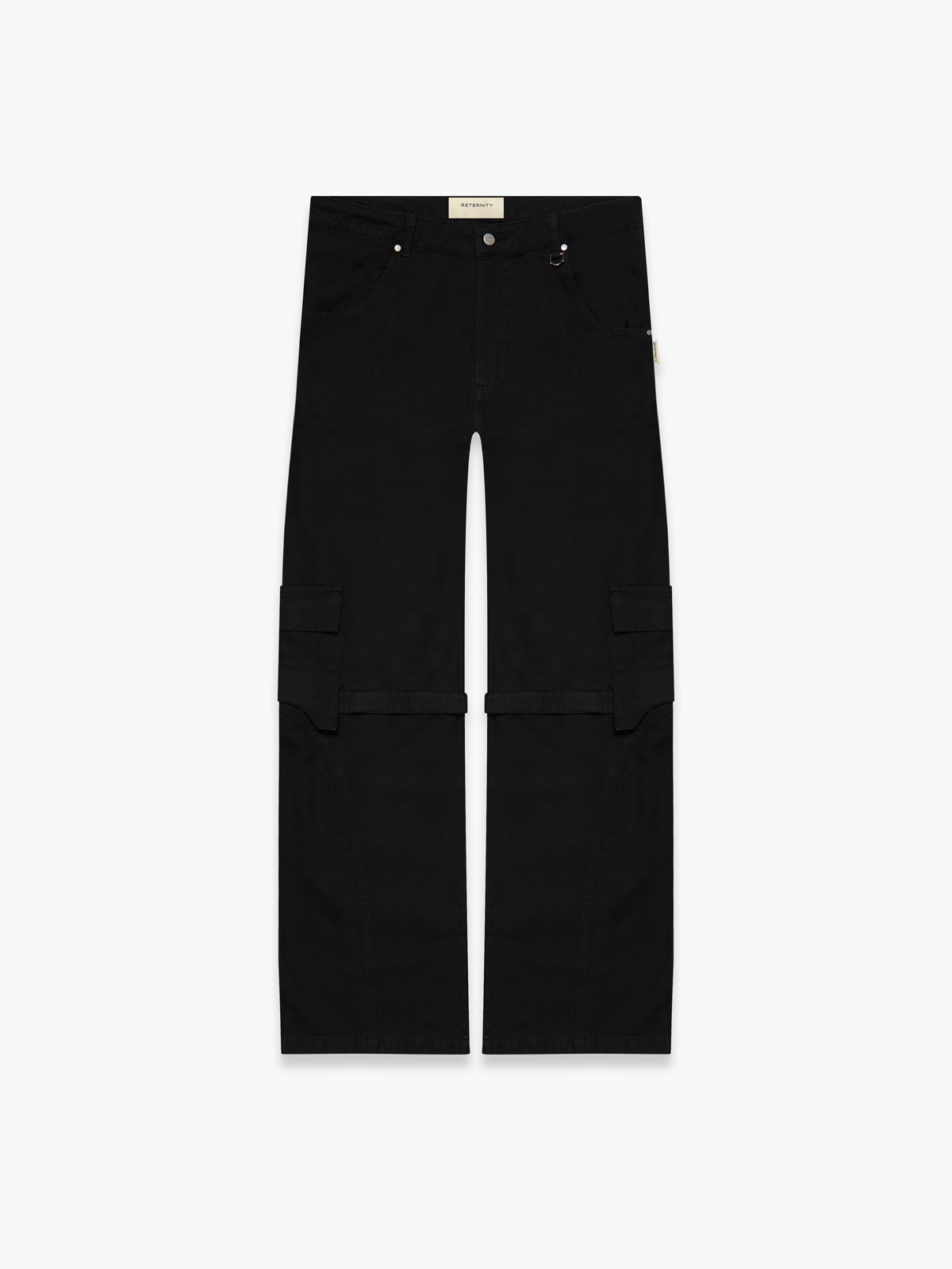 DETACHABLE CARGO PANTS - BLACK