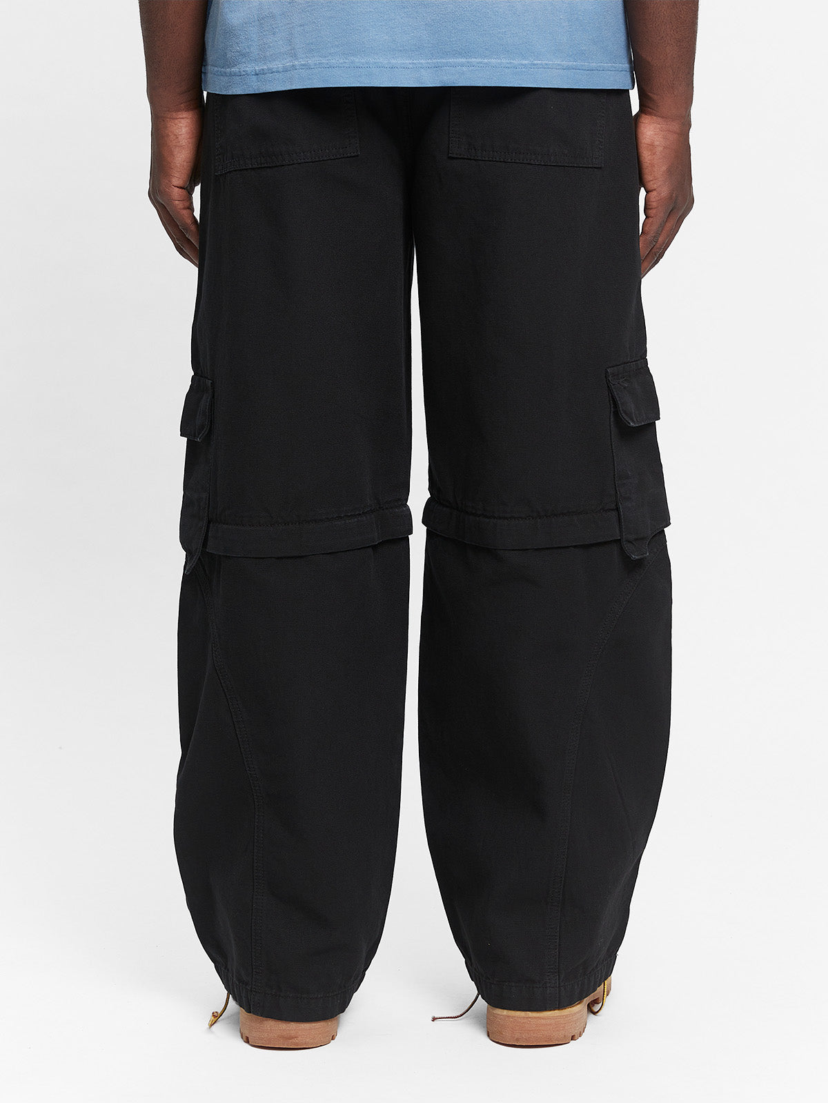 DETACHABLE CARGO PANTS - BLACK