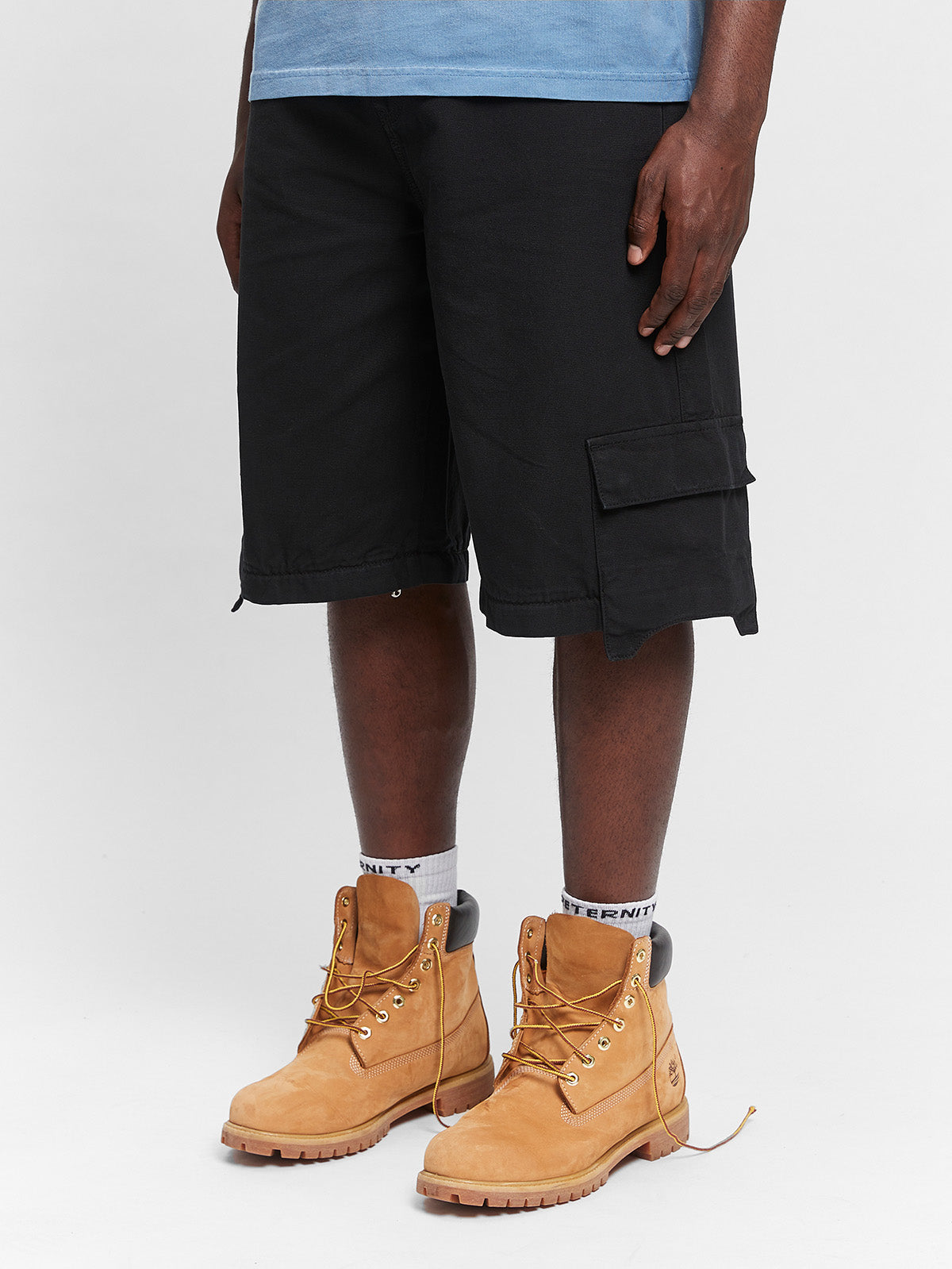 DETACHABLE CARGO PANTS - BLACK