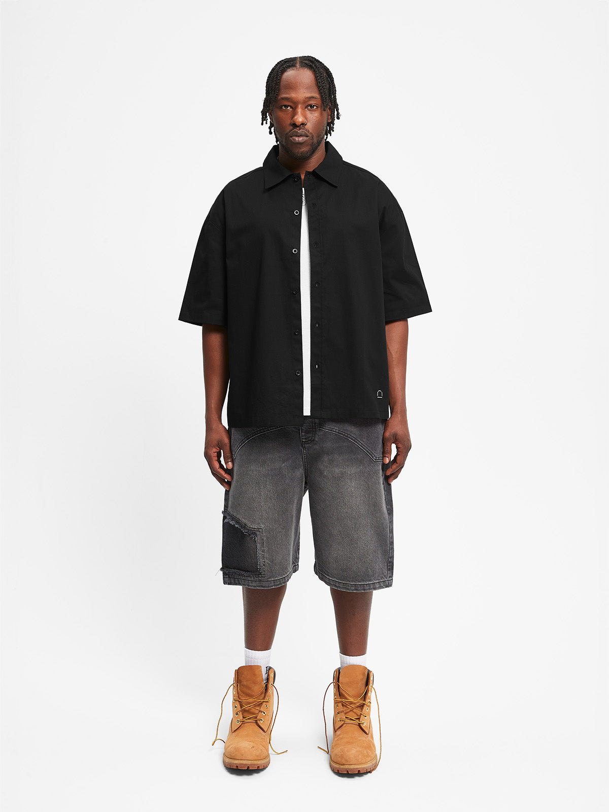 ÉVÉNIE BUTTON SHIRT - BLACK