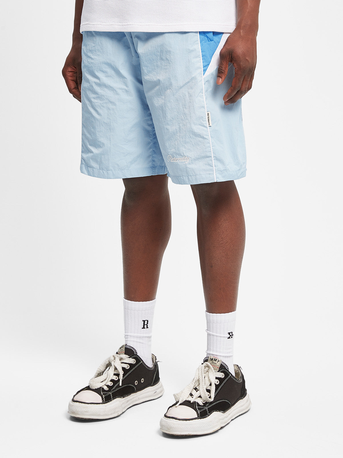 ELAIN TRACKSUIT SHORTS - BLUE/GREY