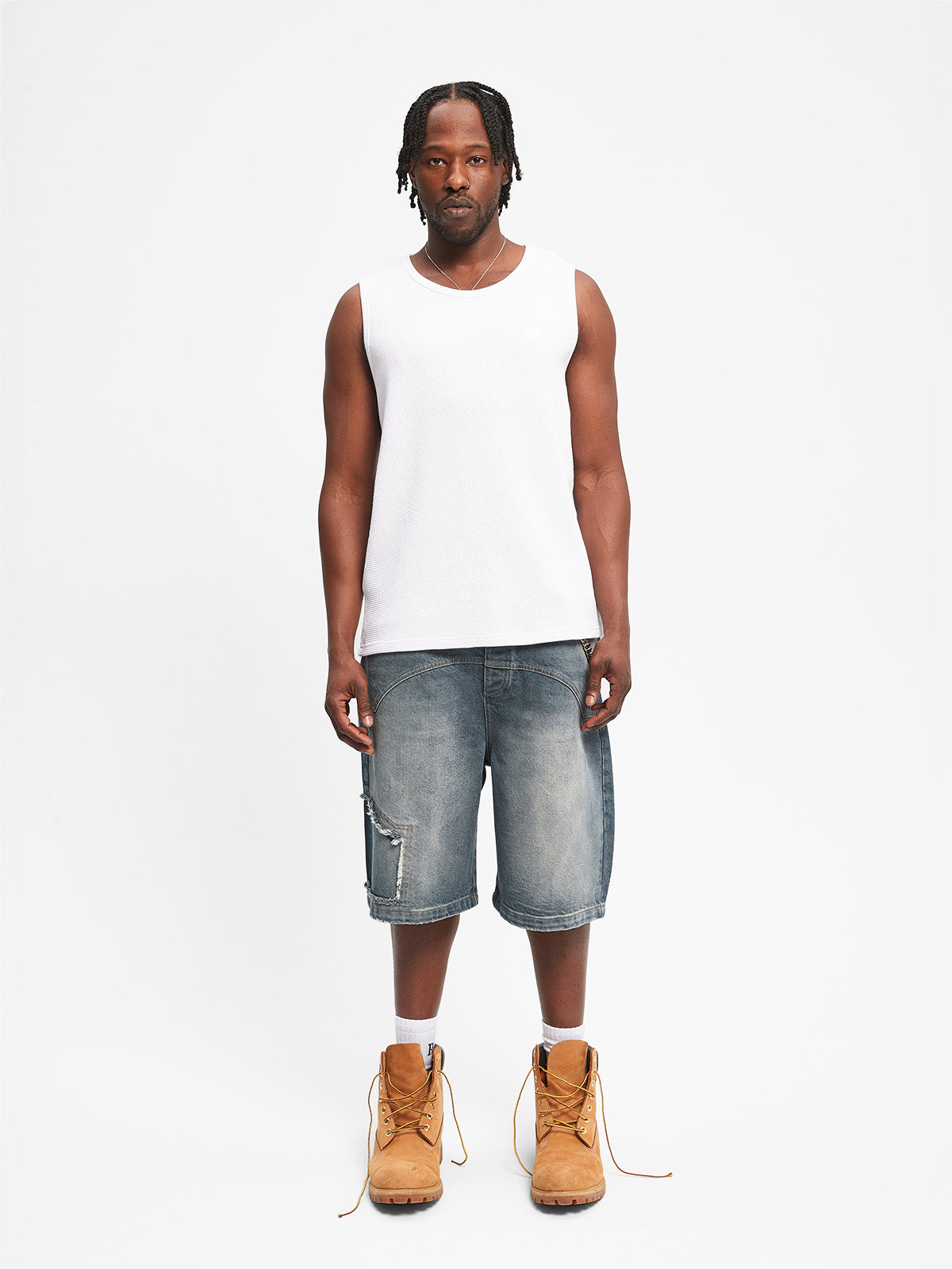 DELARUE JORTS - WASHED BLUE