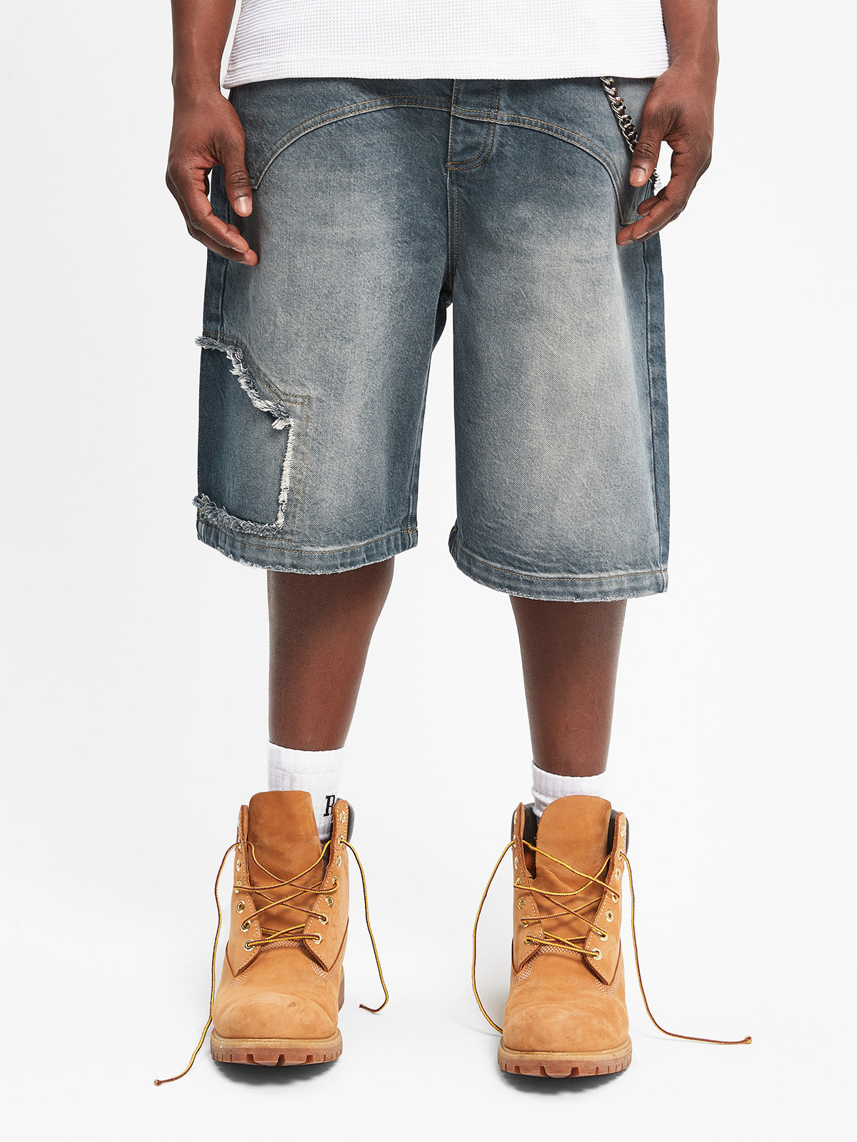 DELARUE JORTS - WASHED BLUE