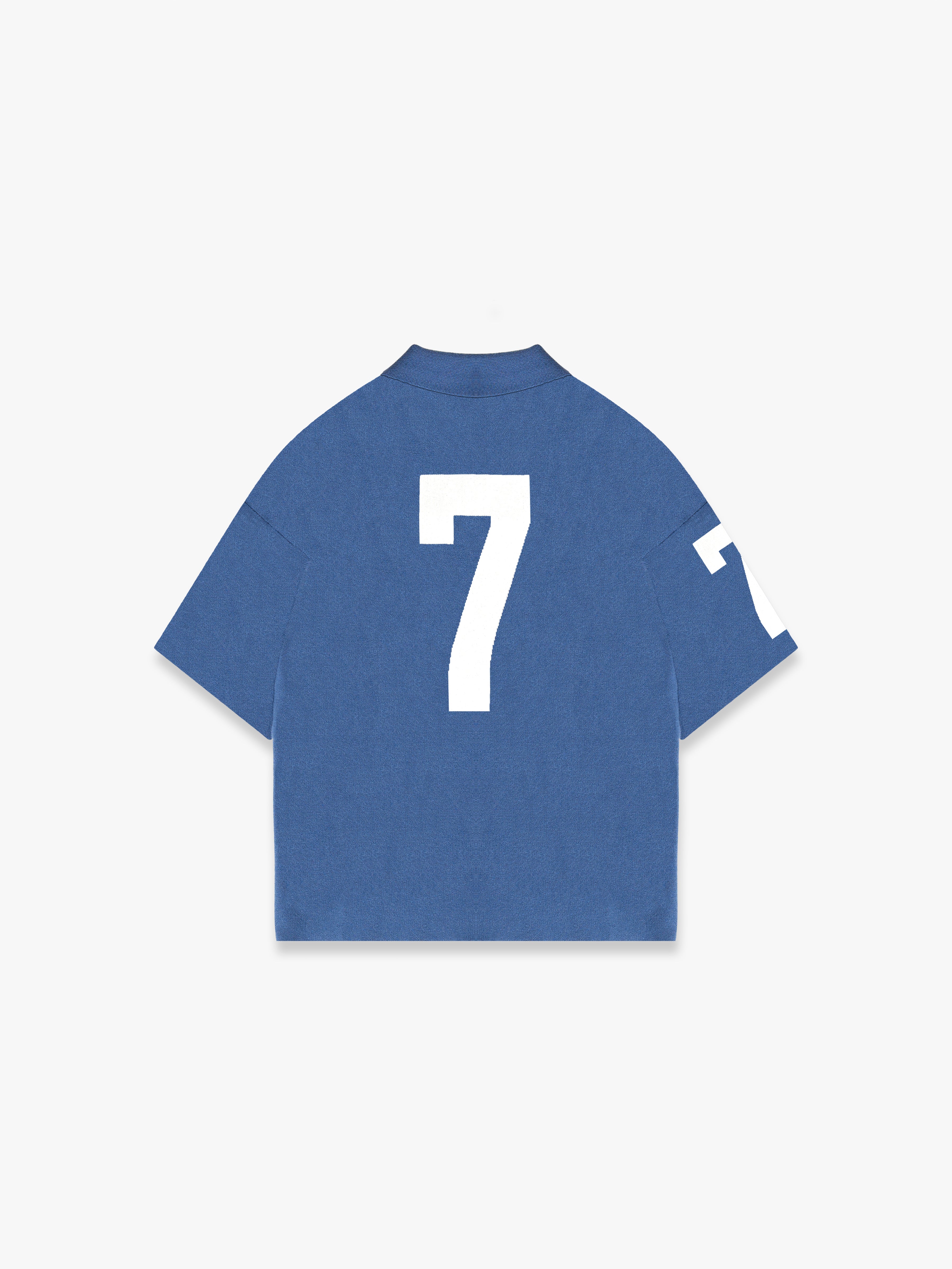 L'ART DE LA RUE KNIT POLO - BLUE