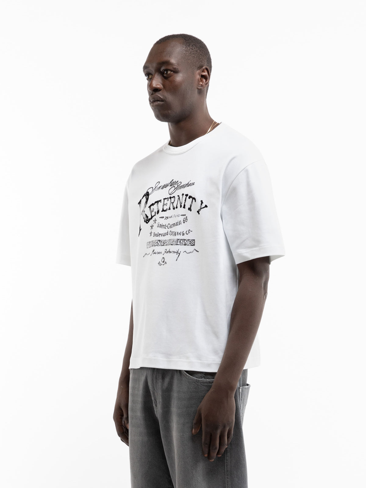 SOMEWHERE SOMEHOW REGULAR FIT T-SHIRT - WHITE