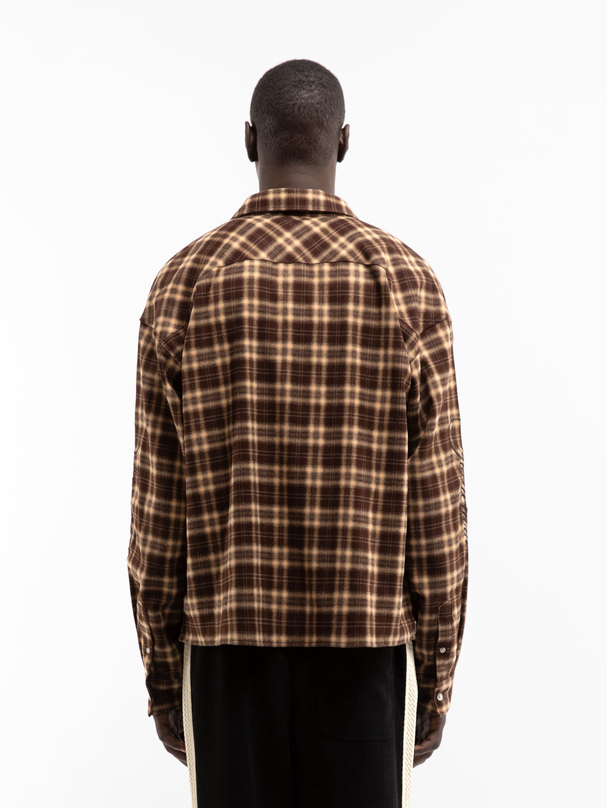 SOMEWHERE SOMEHOW FLANNEL SHIRT - BROWN