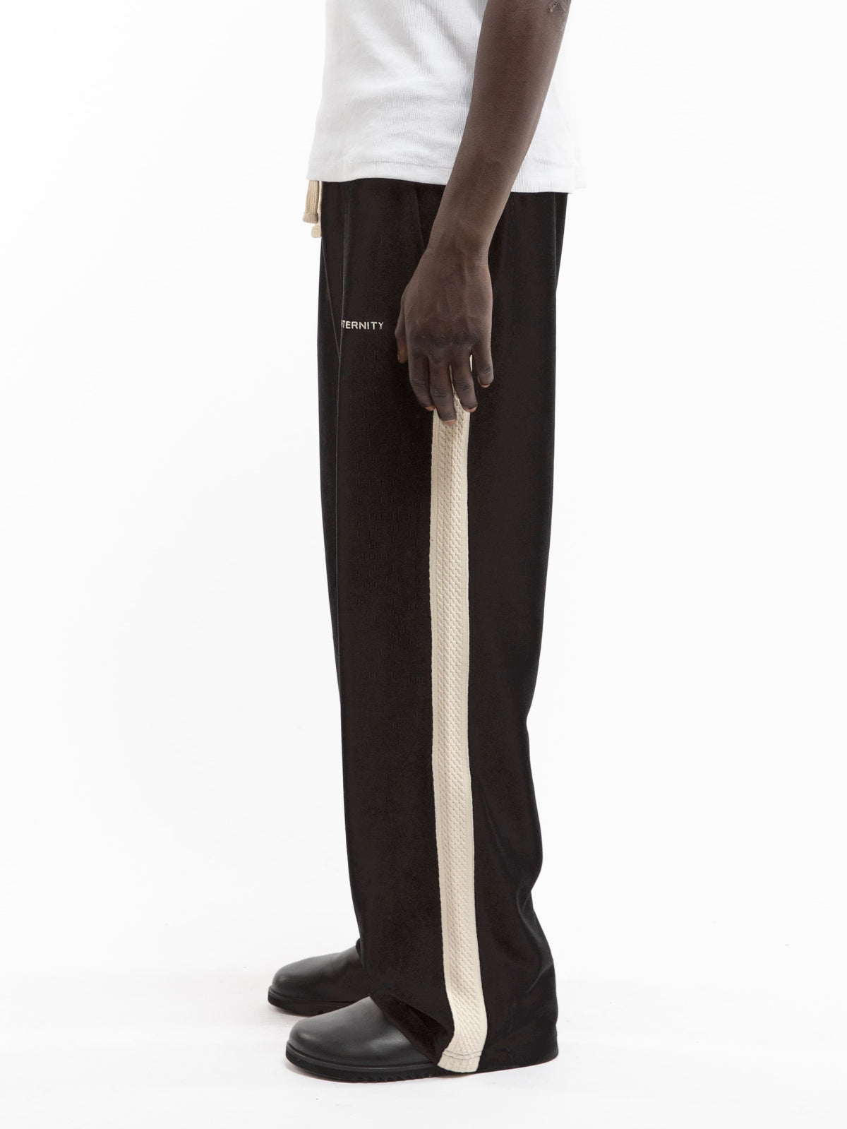 STUDIO KNIT TRACK PANTS - BLACK