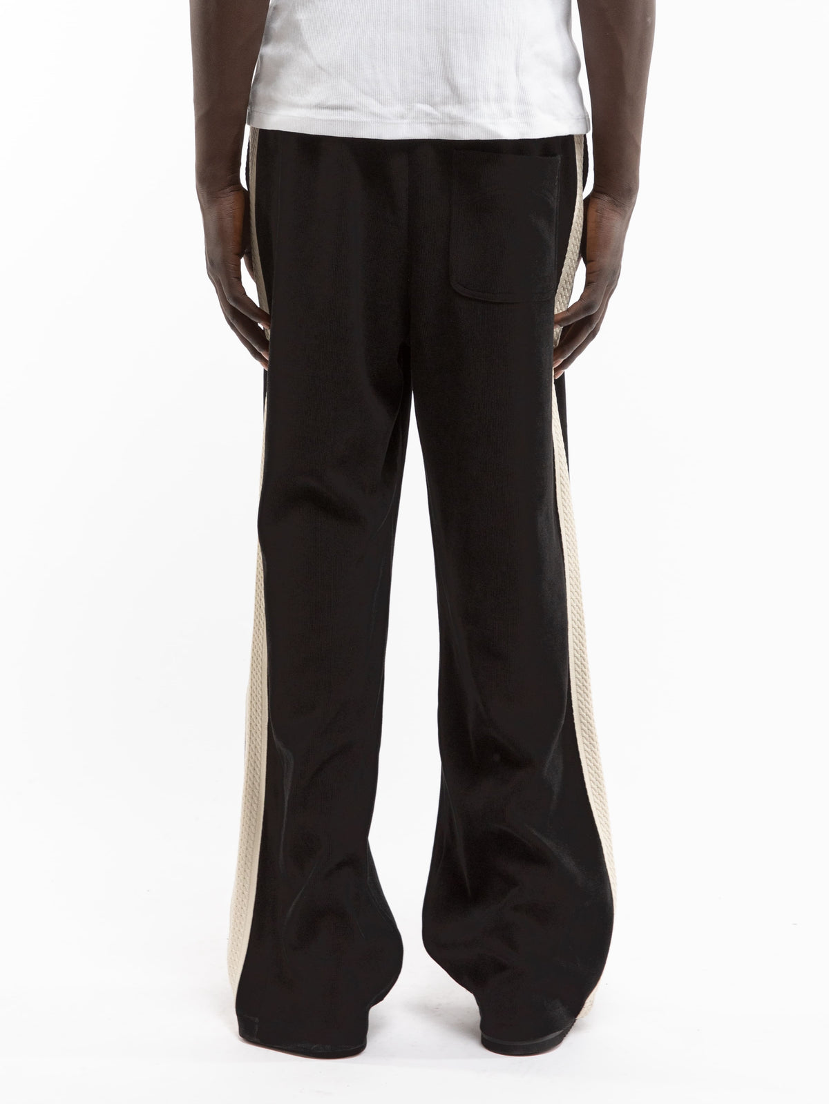 STUDIO KNIT TRACK PANTS - BLACK
