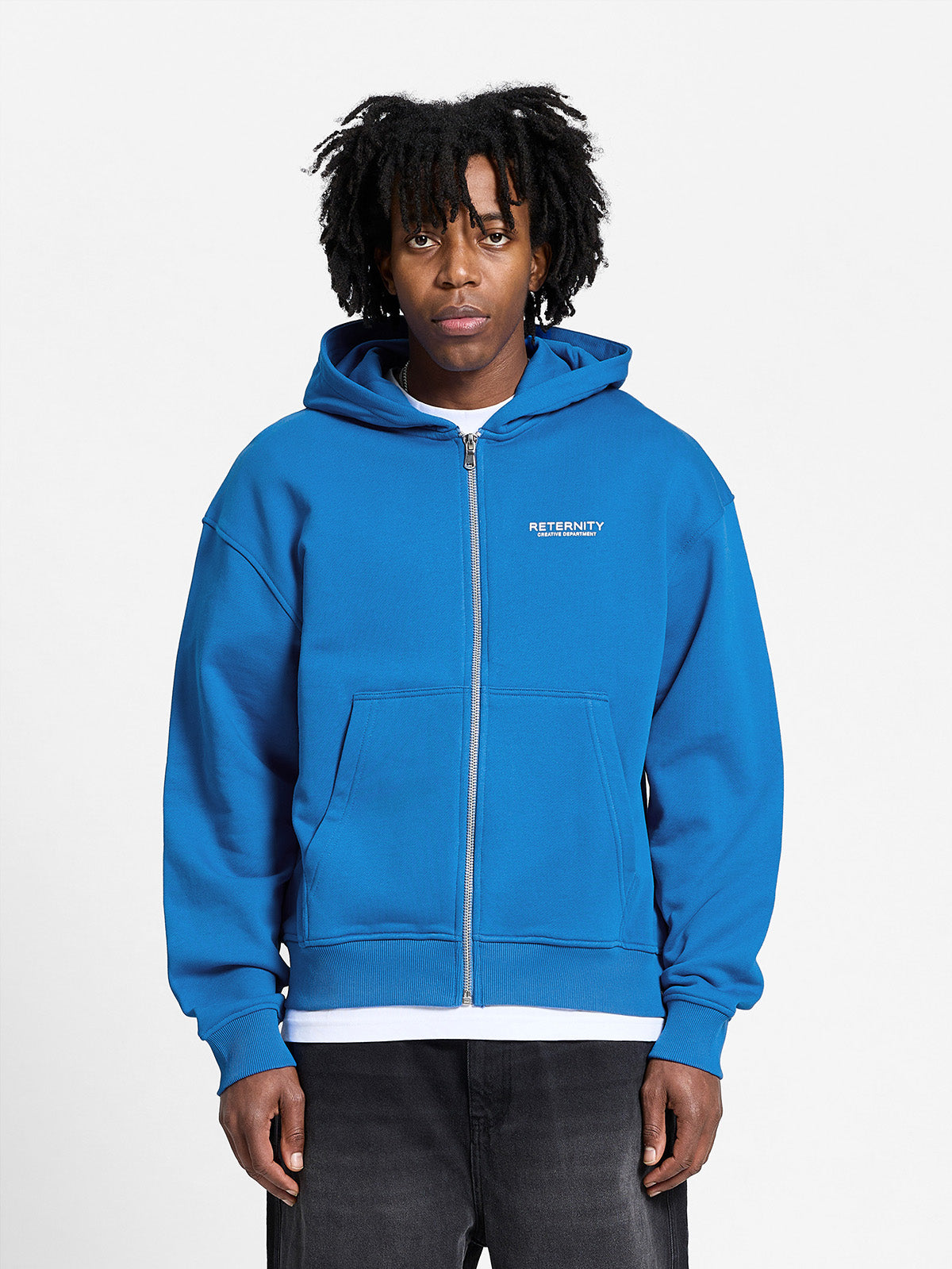 CREATIVE DEPT ZIP-HOODIE - BLUE