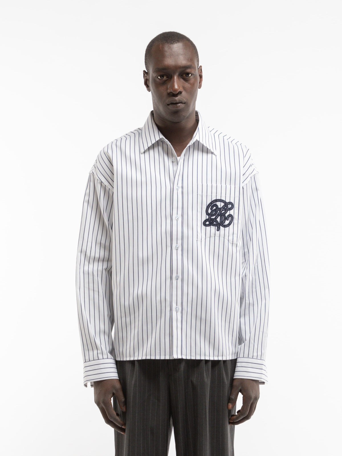 LE RAYÉE SHIRT - WHITE/NAVY
