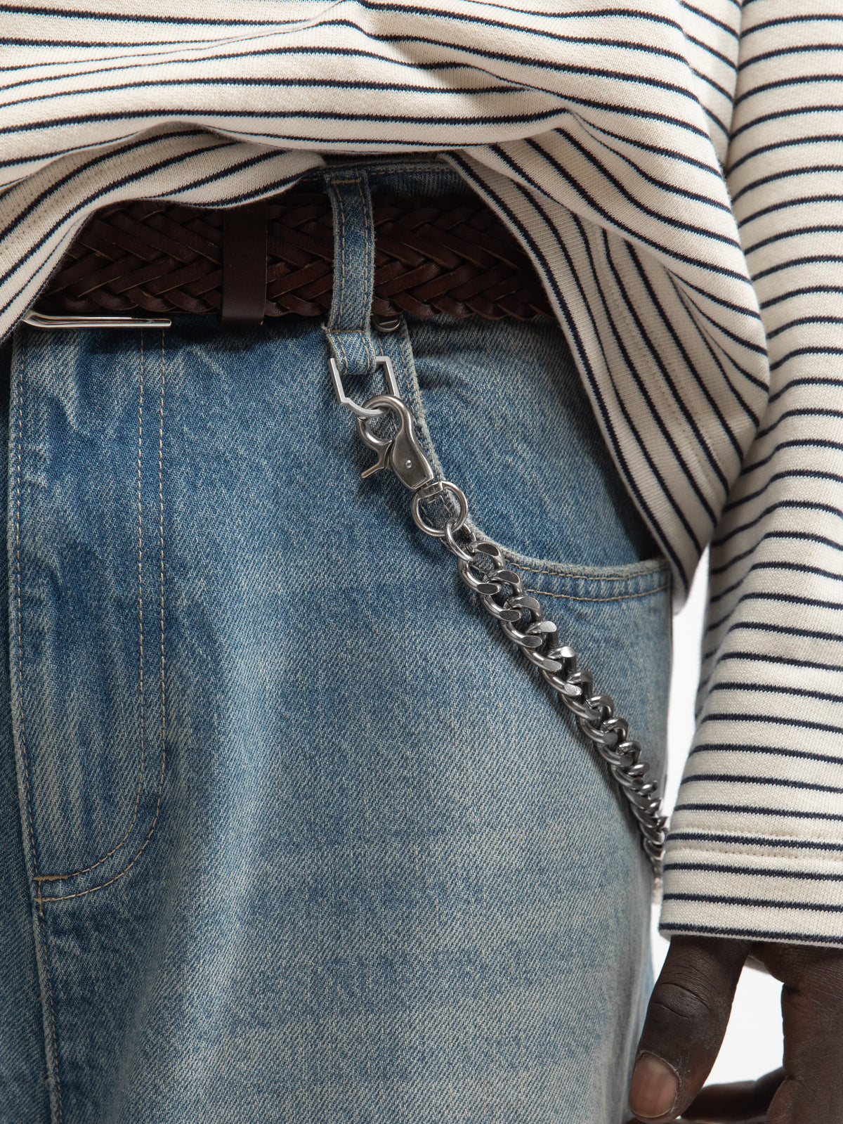 DISTRESSED BAGGY DENIM - WASHED BLUE