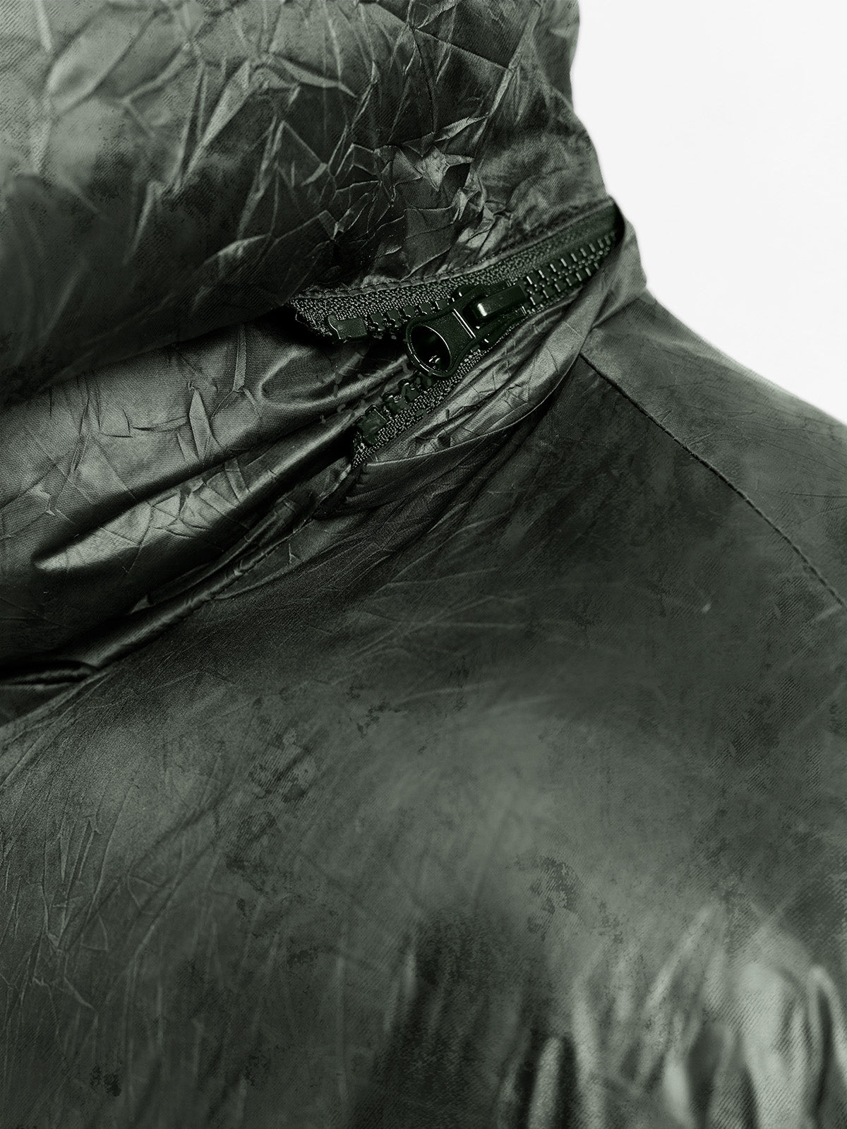 WRINKLED PUFFER JACKET - DÉLIRIA GREEN