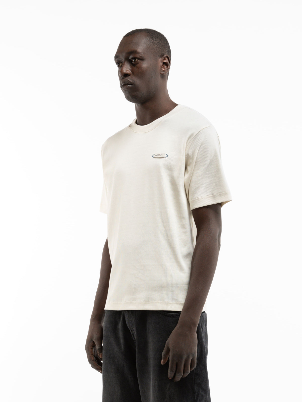L’ATELIER LINE RIB T-SHIRT - OFF WHITE