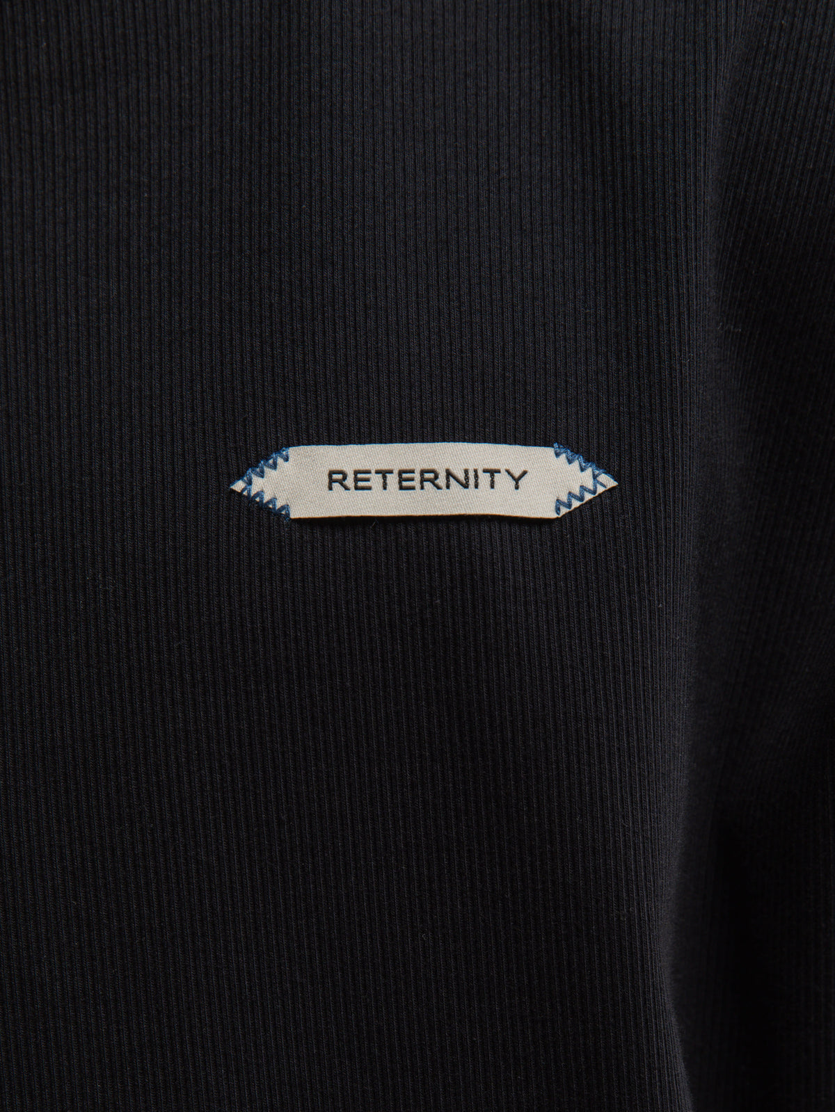 L’ATELIER LINE RIB T-SHIRT - BLACK