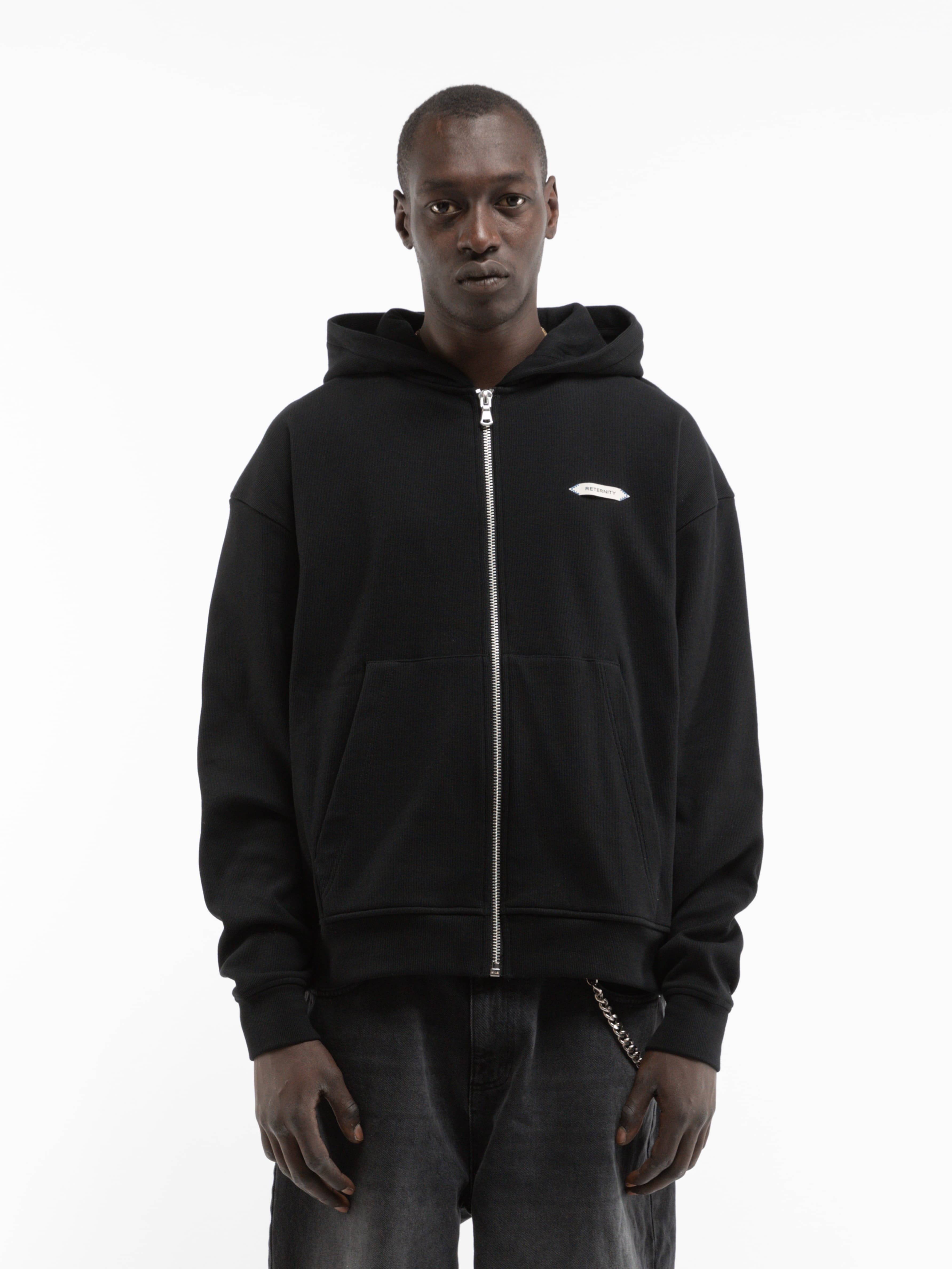L’ATELIER LINE ZIP-HOODIE - BLACK