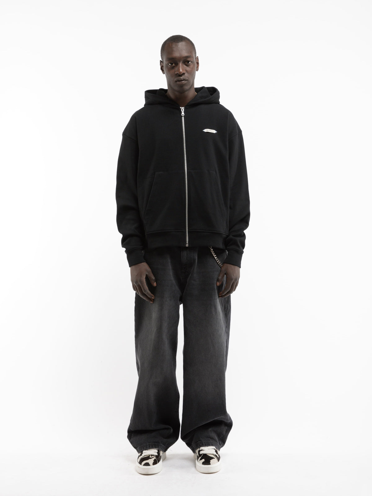 L’ATELIER LINE ZIP-HOODIE - BLACK