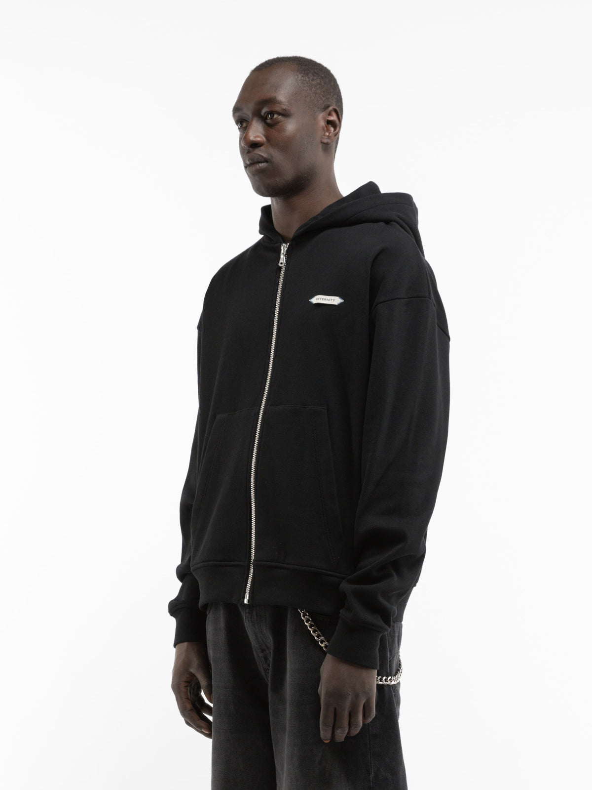L’ATELIER LINE ZIP-HOODIE - BLACK