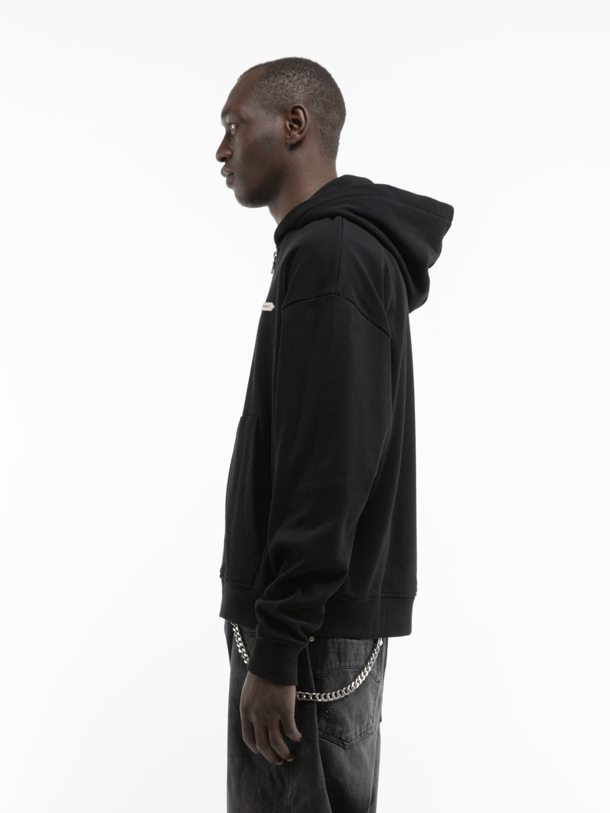 L’ATELIER LINE ZIP-HOODIE - BLACK