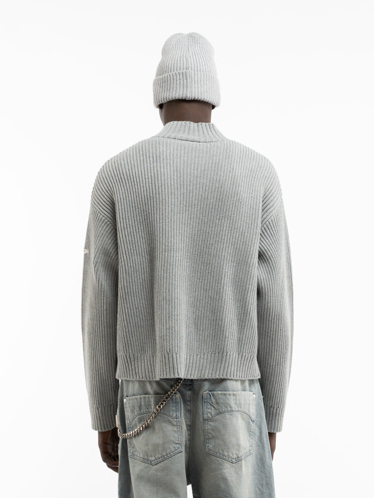 L’ATELIER LINE KNIT ZIPPER - GREY