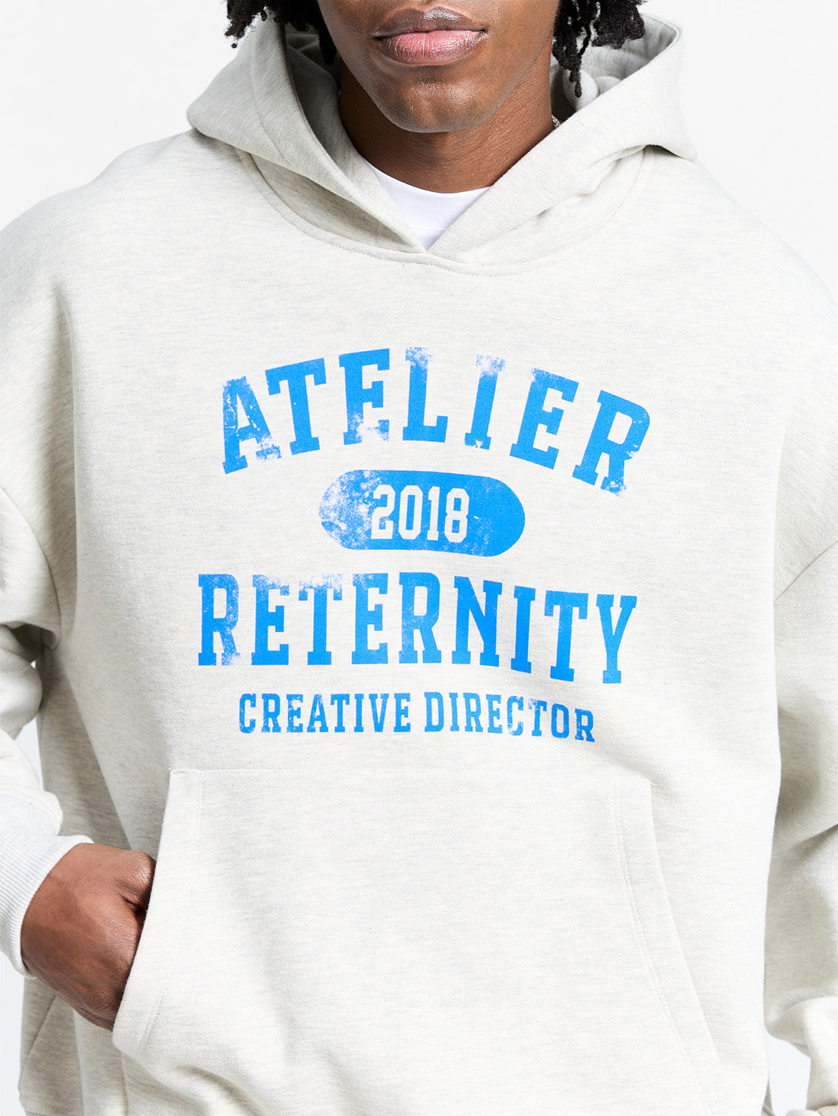 ATELIER EMBLEM HOODIE - MELANGE GREY
