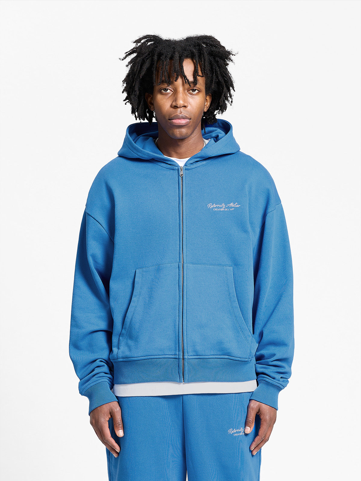DE L'ART ZIP-HOODIE - BLUE