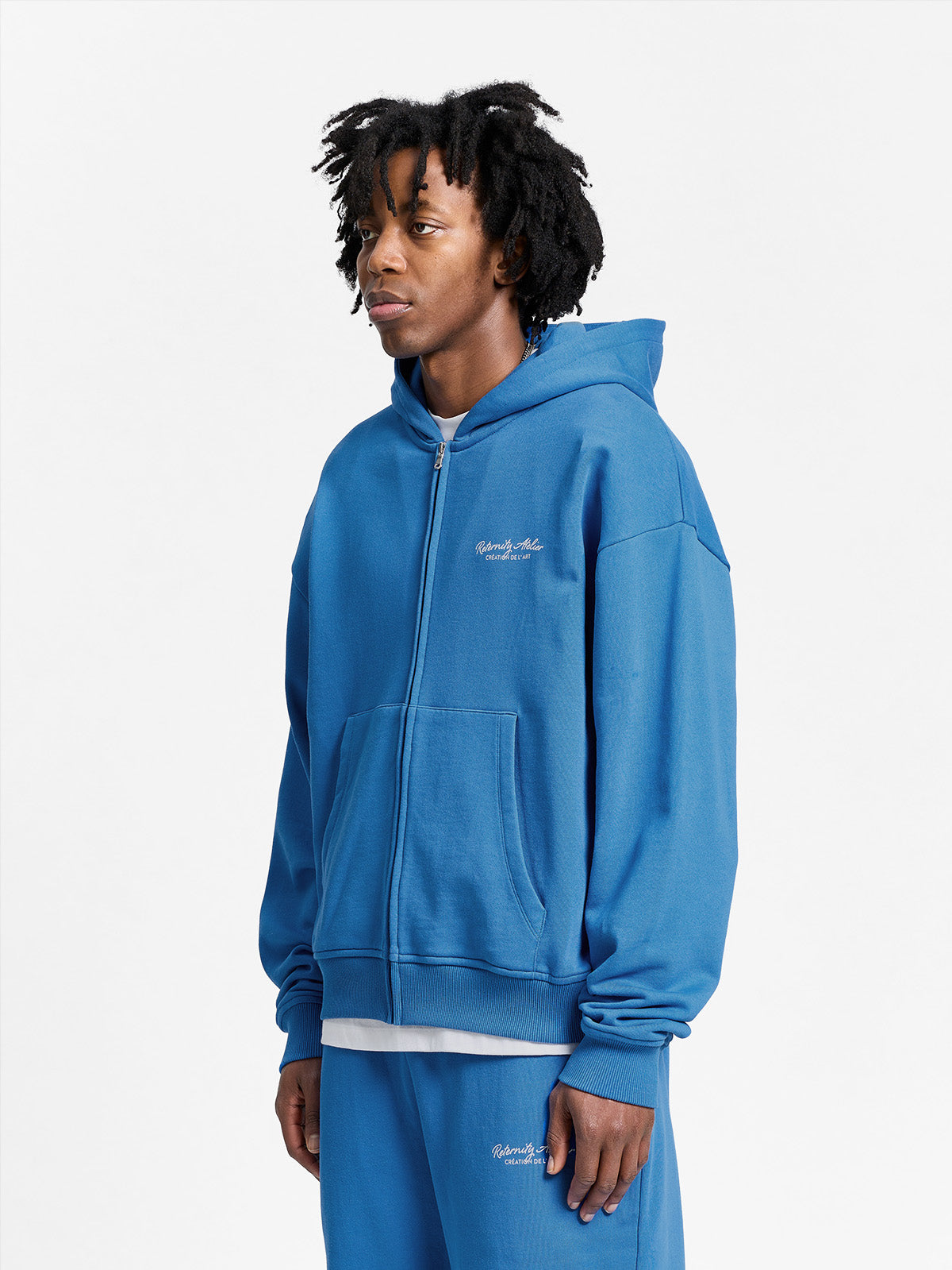 DE L'ART ZIP-HOODIE - BLUE