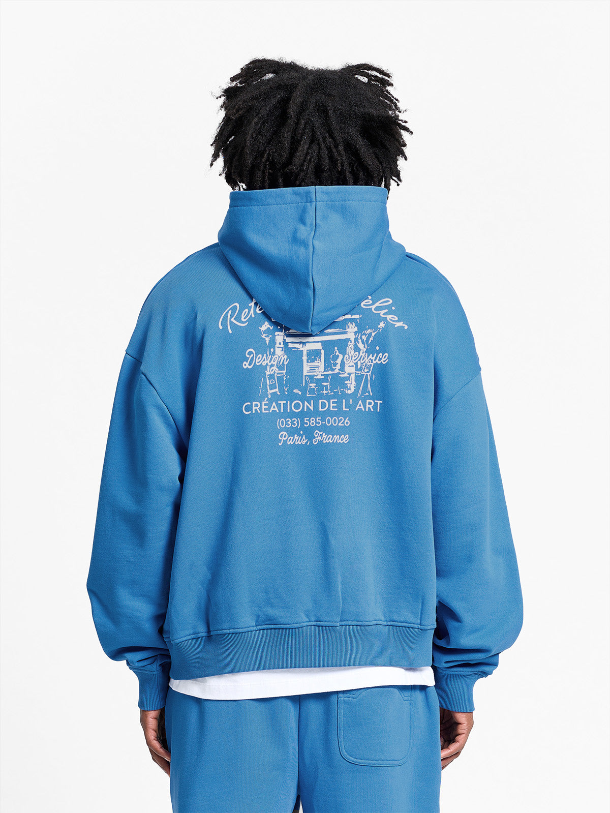 DE L'ART ZIP-HOODIE - BLUE