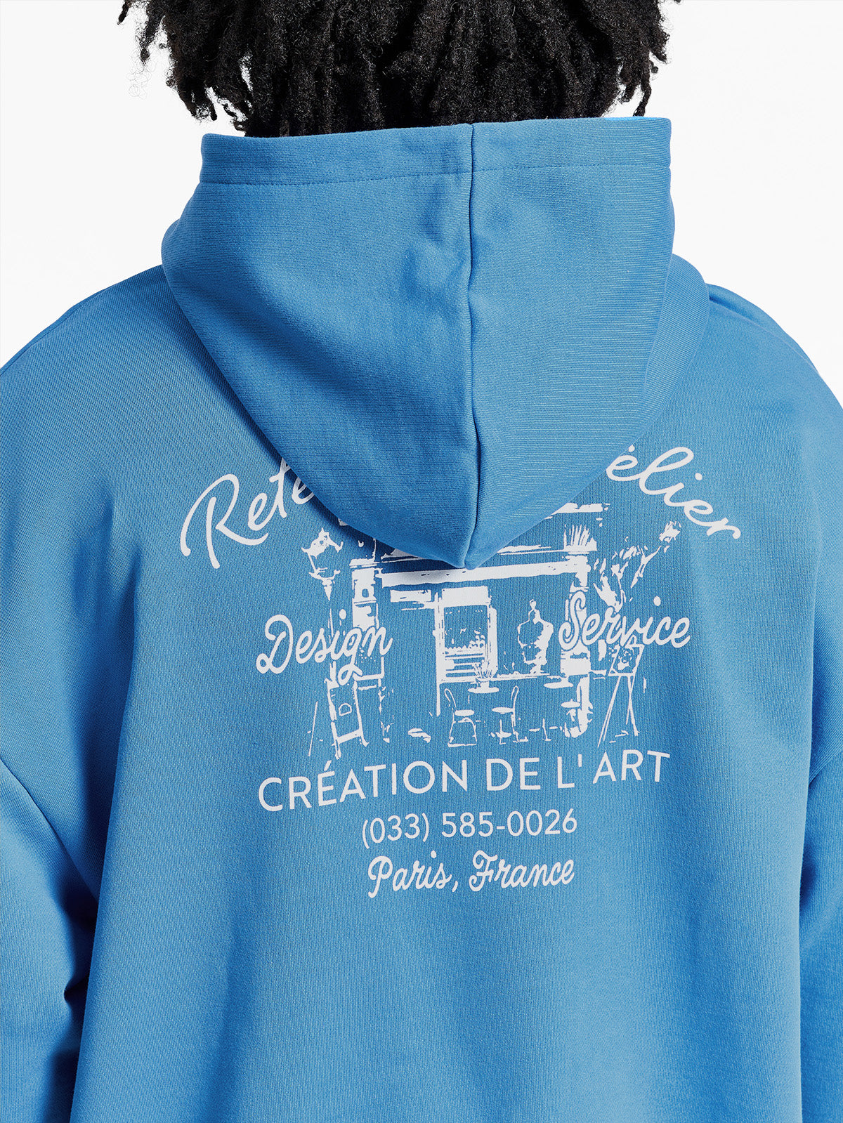DE L'ART ZIP-HOODIE - BLUE