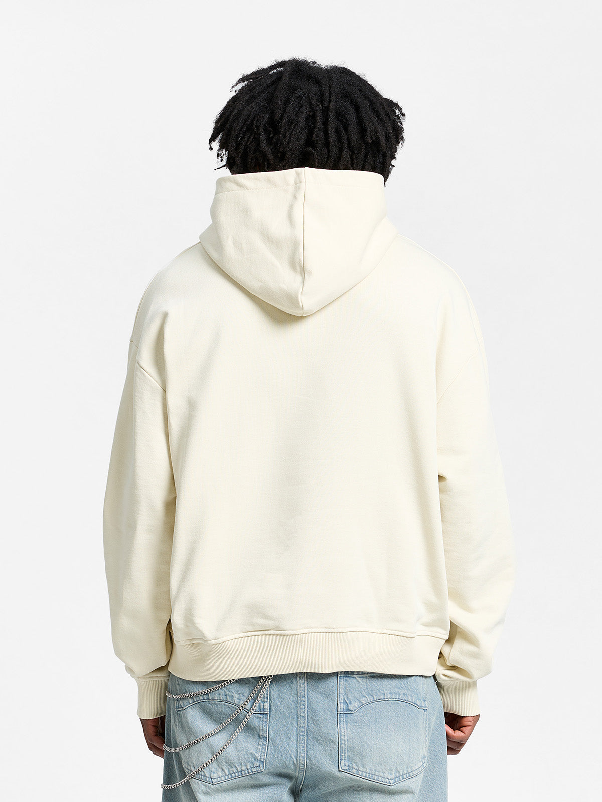 WATERCOLOR ZIP-HOODIE - CREAM