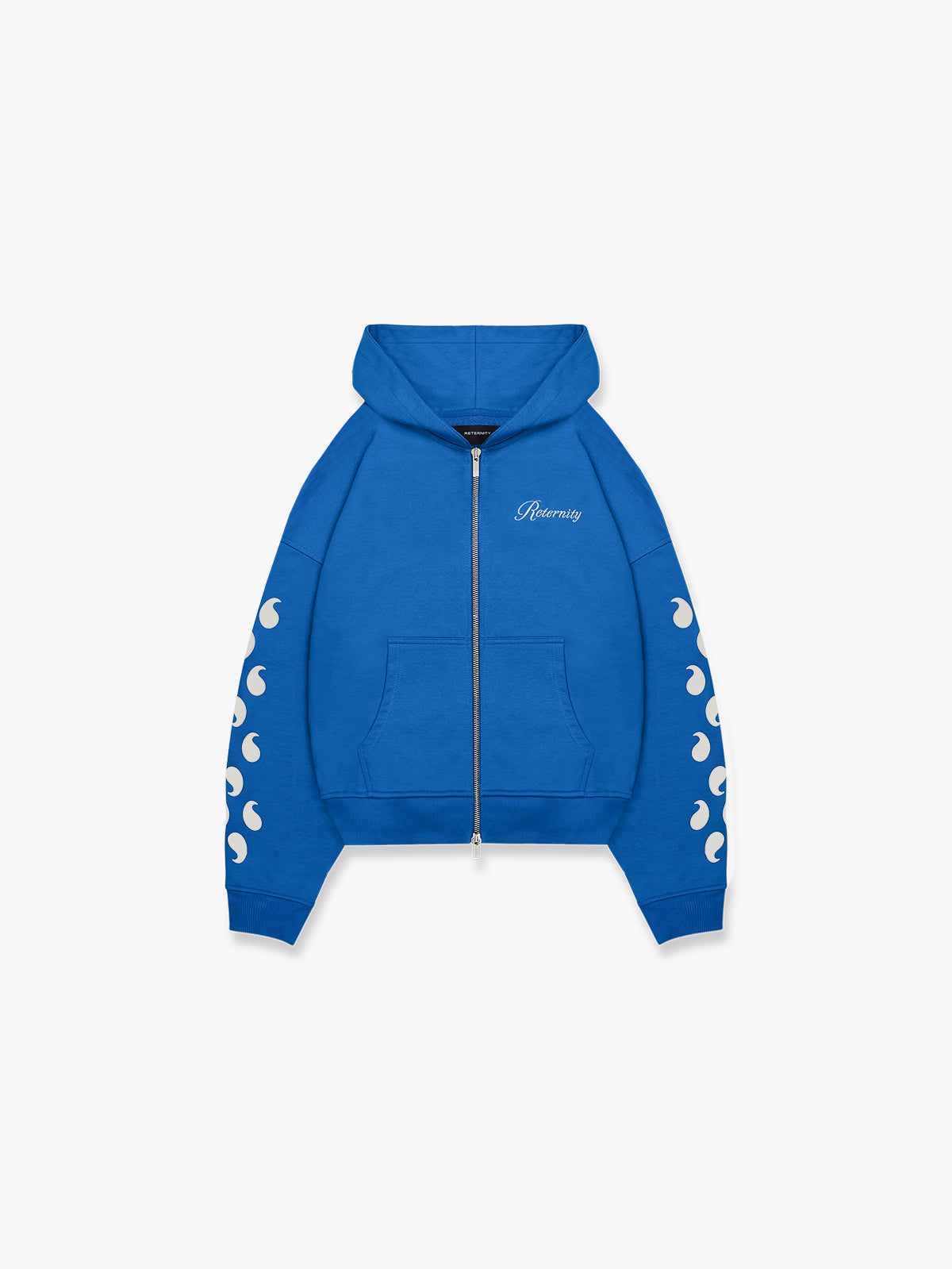 ZIP HOODIE 'PAISLEY' ROYAL BLUE - Main Image