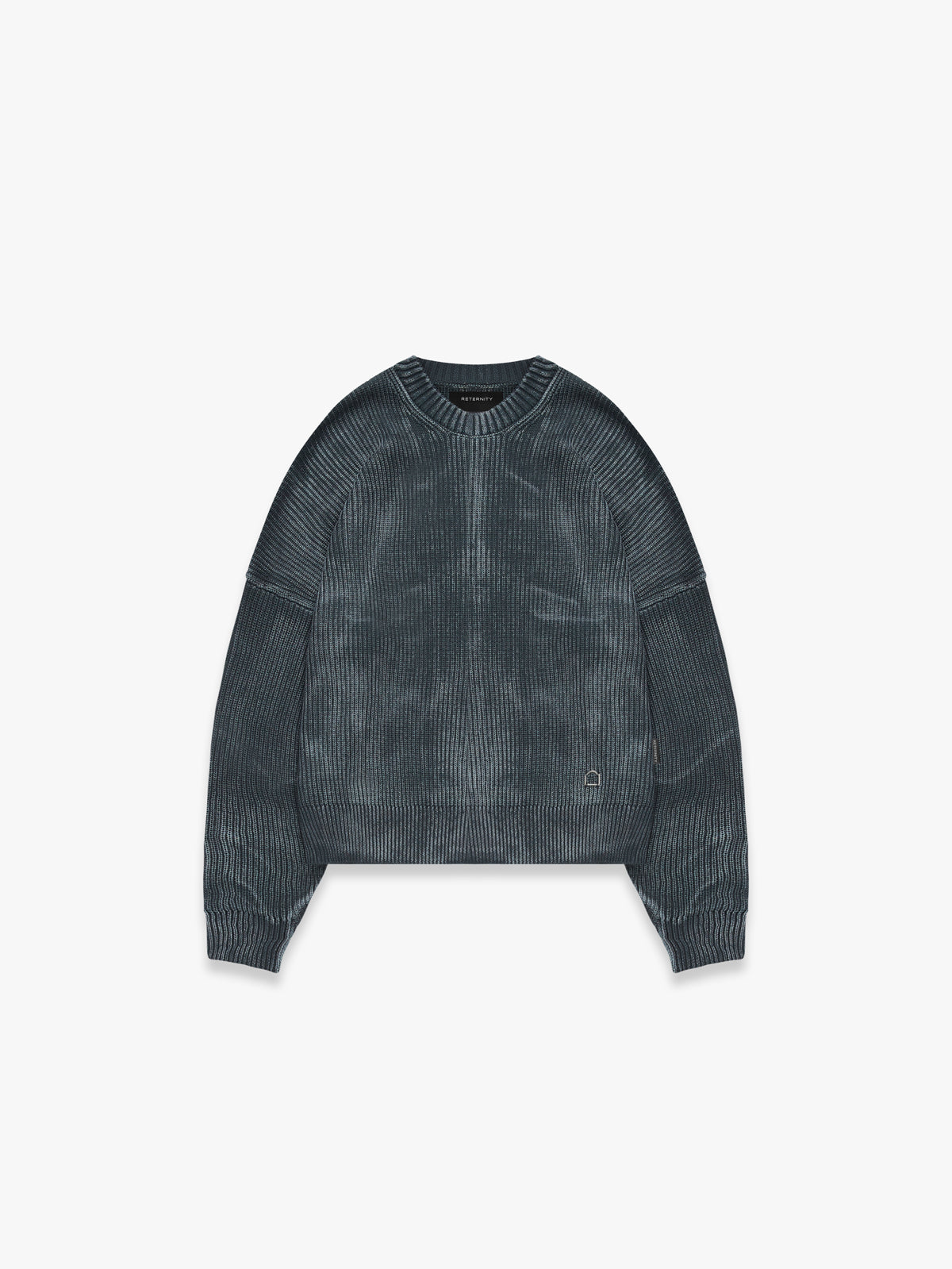 OIL WASHED NOIR KNIT SWEATER - VINTAGE BLACK