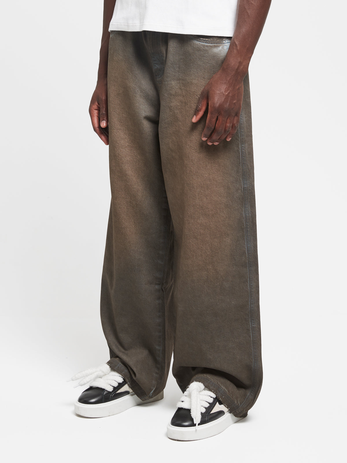 WAXED NOIR DENIM - VINTAGE BROWN
