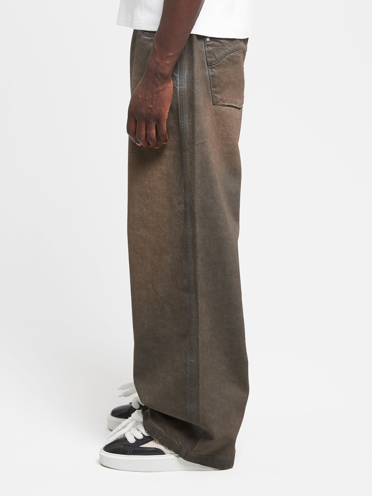 WAXED NOIR DENIM - VINTAGE BROWN