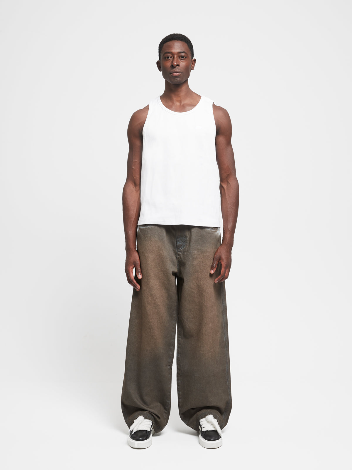 WAXED NOIR DENIM - VINTAGE BROWN