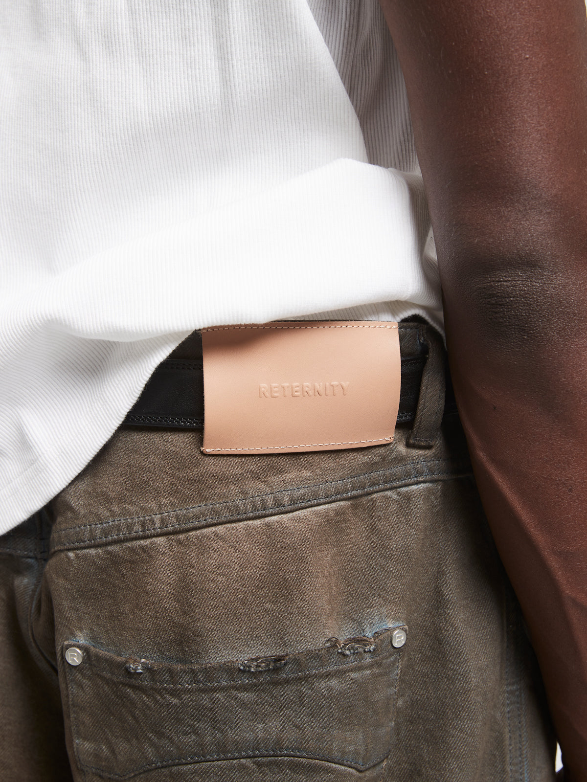 WAXED NOIR DENIM - VINTAGE BROWN
