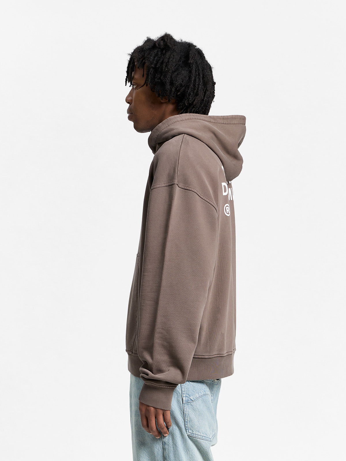 CREATIVE DEPT ZIP-HOODIE - BROWN
