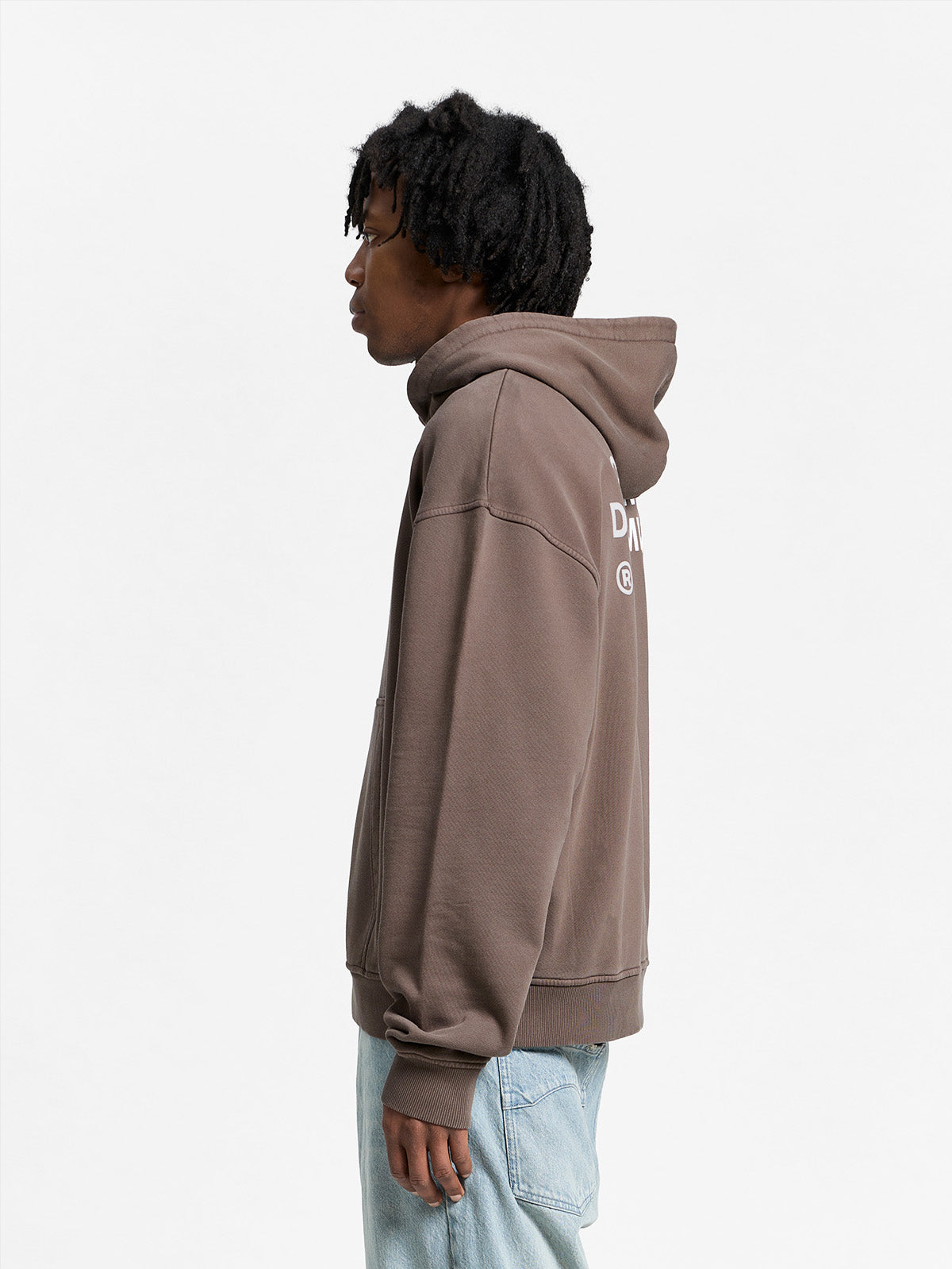 CREATIVE DEPT ZIP-HOODIE - BROWN