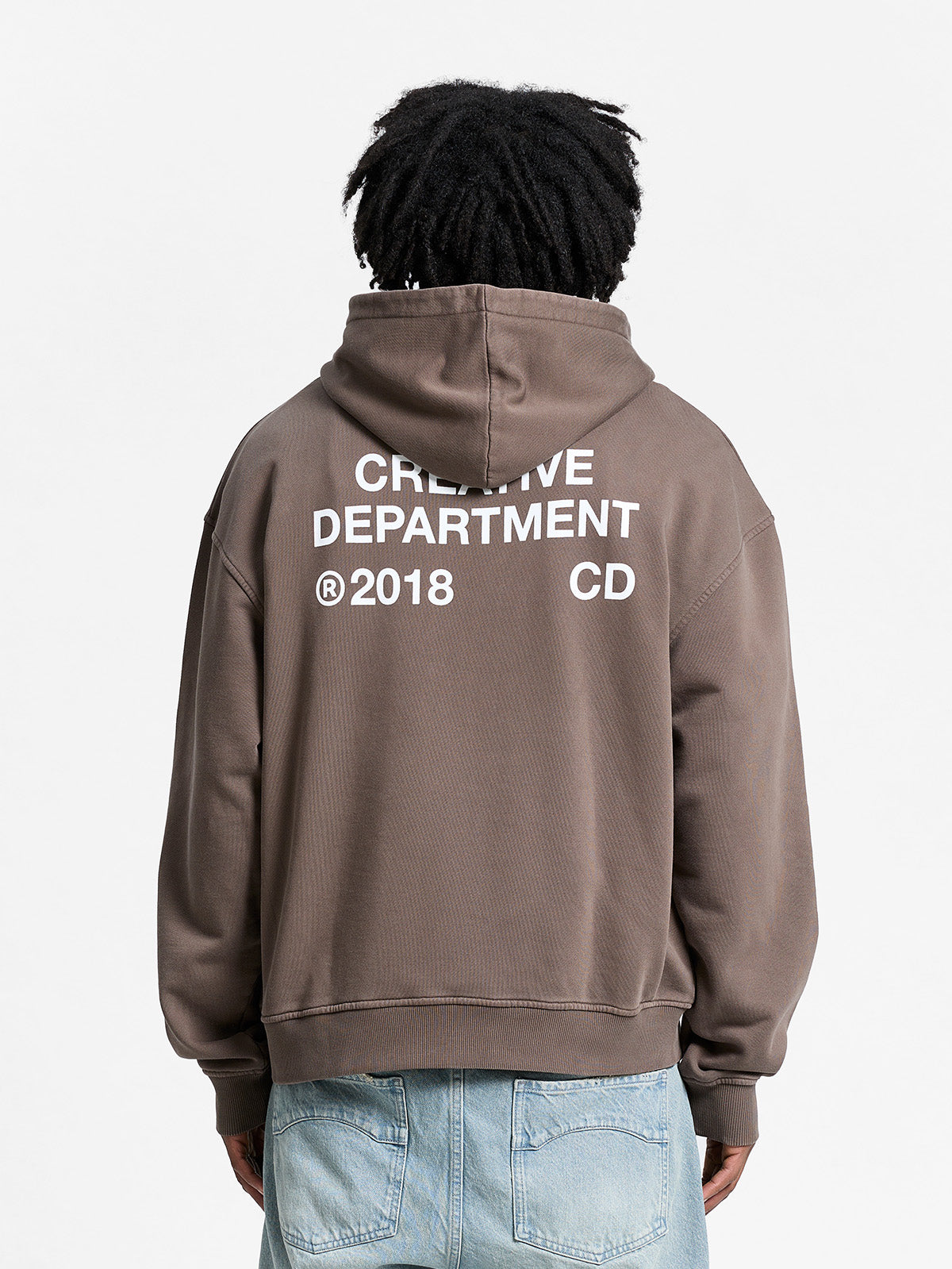 CREATIVE DEPT ZIP-HOODIE - BROWN